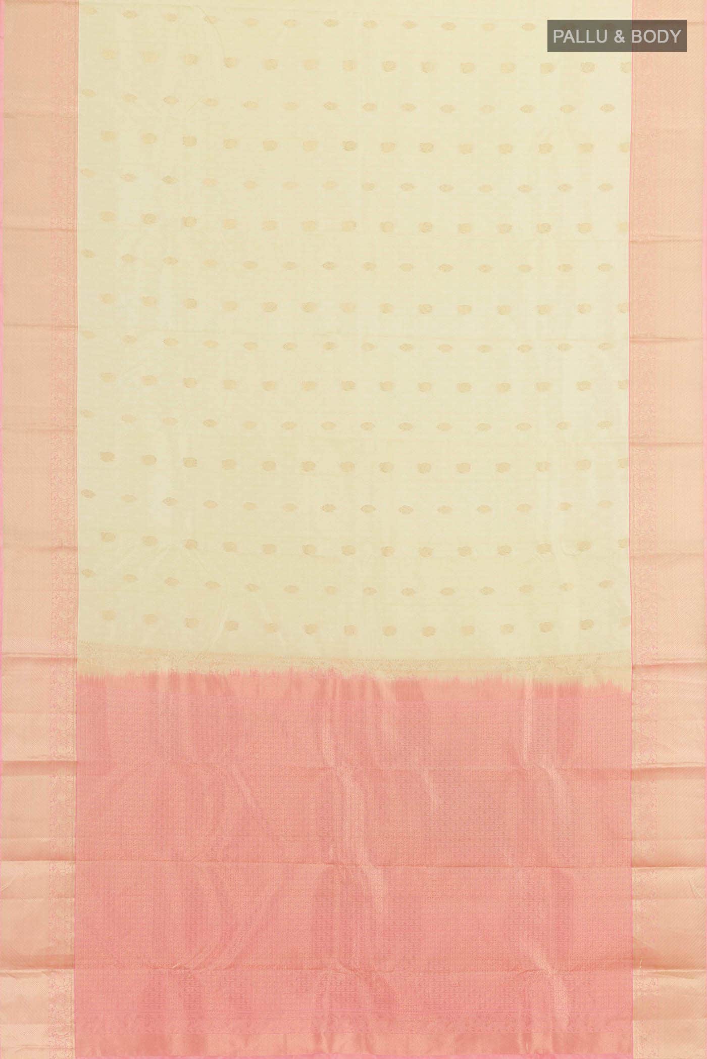 Cream Kanchipuram Silk Saree
