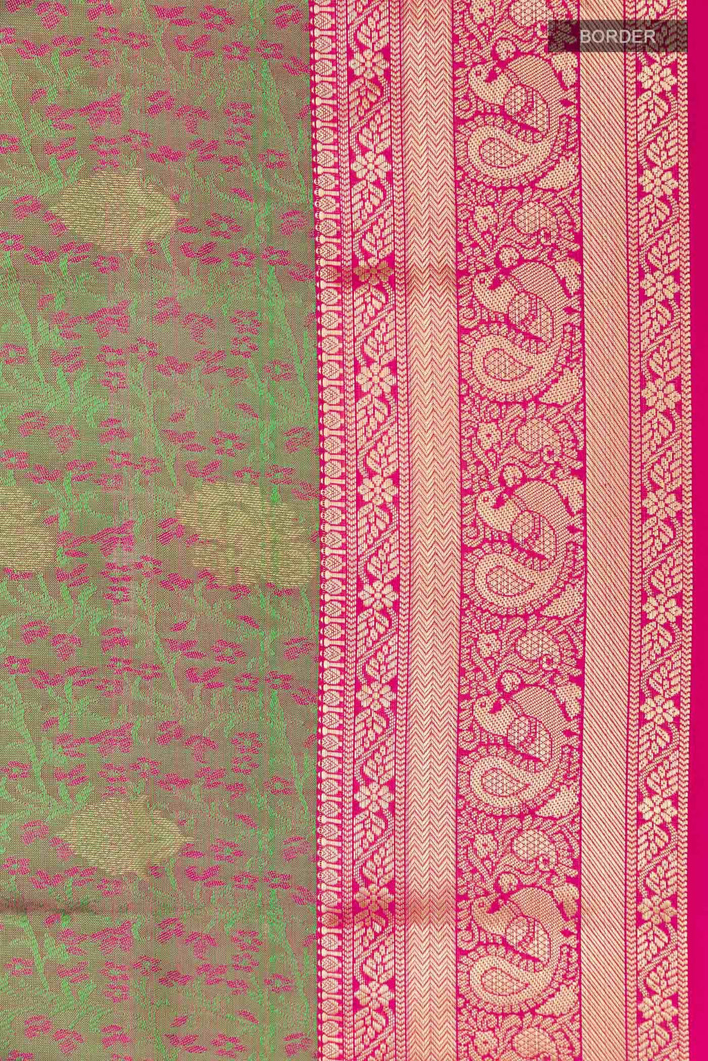 Green Dual Tone Kanchipuram Silk Saree