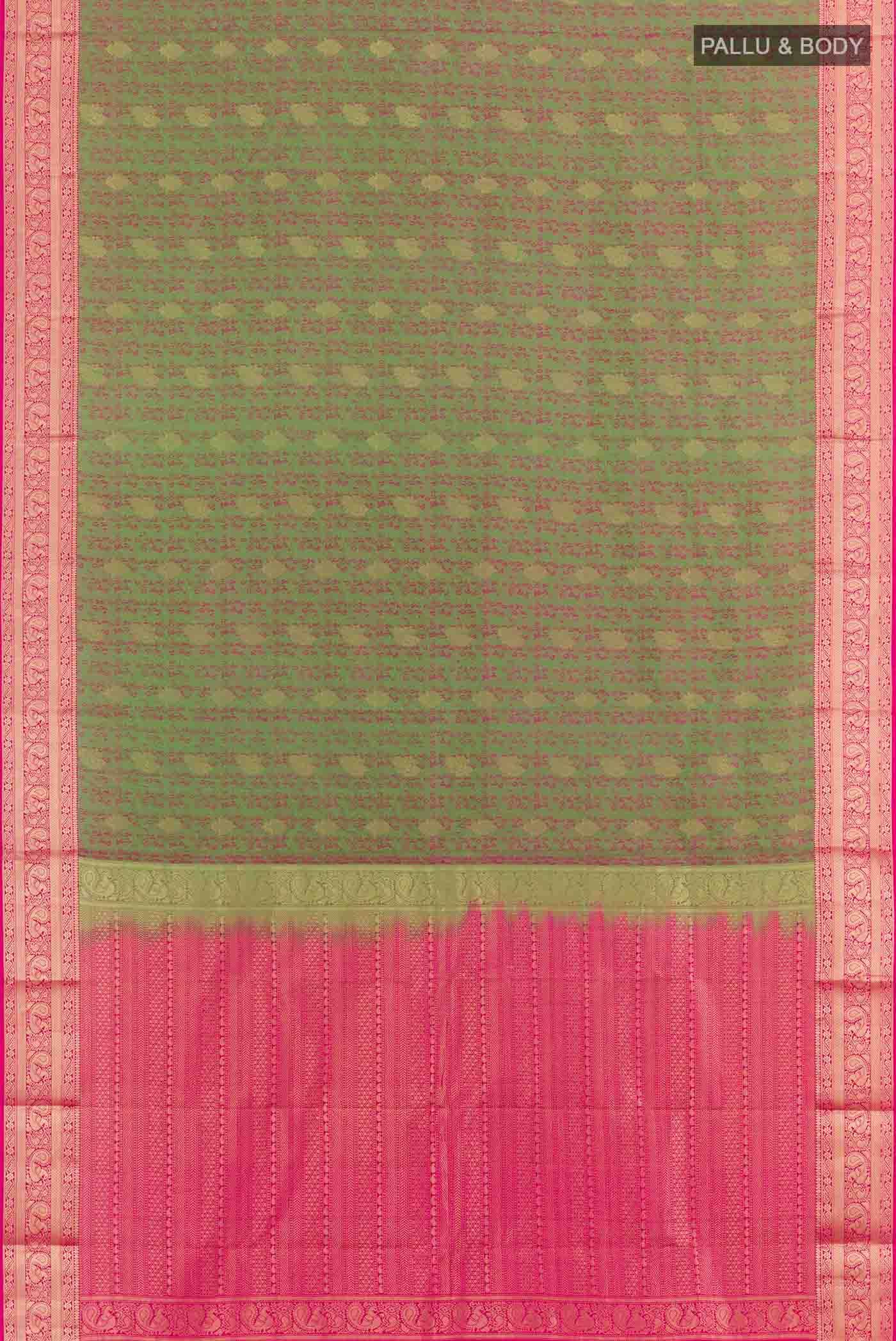 Green Dual Tone Kanchipuram Silk Saree