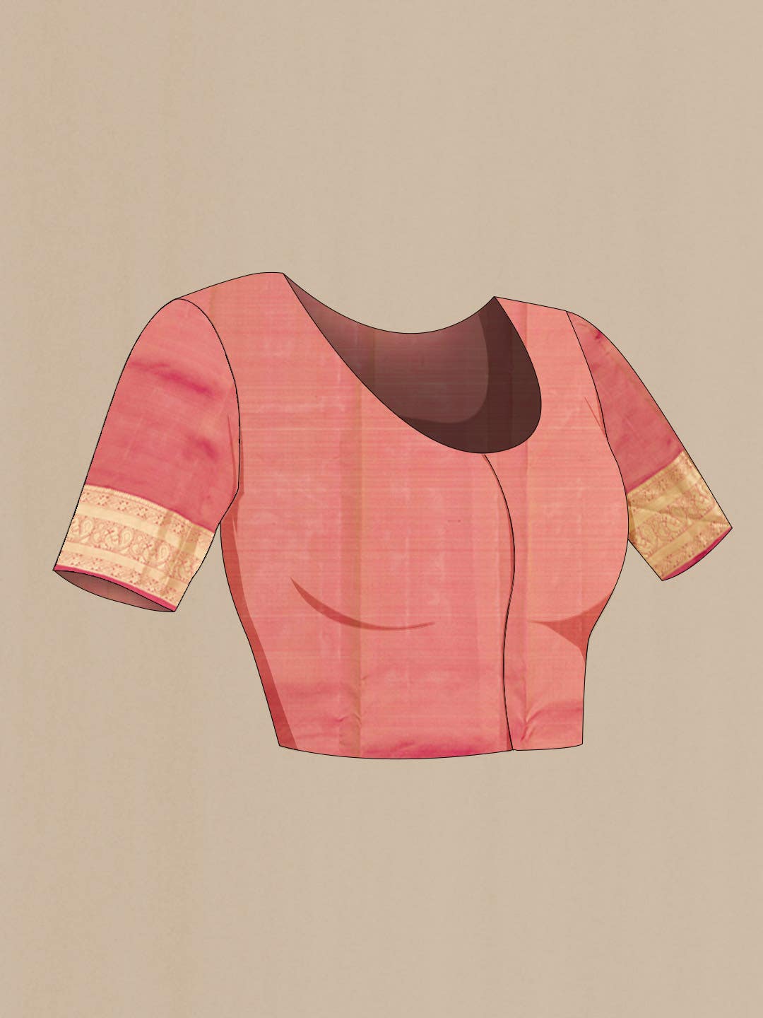 Golden Dual Tone Kanchipuram Silk Saree