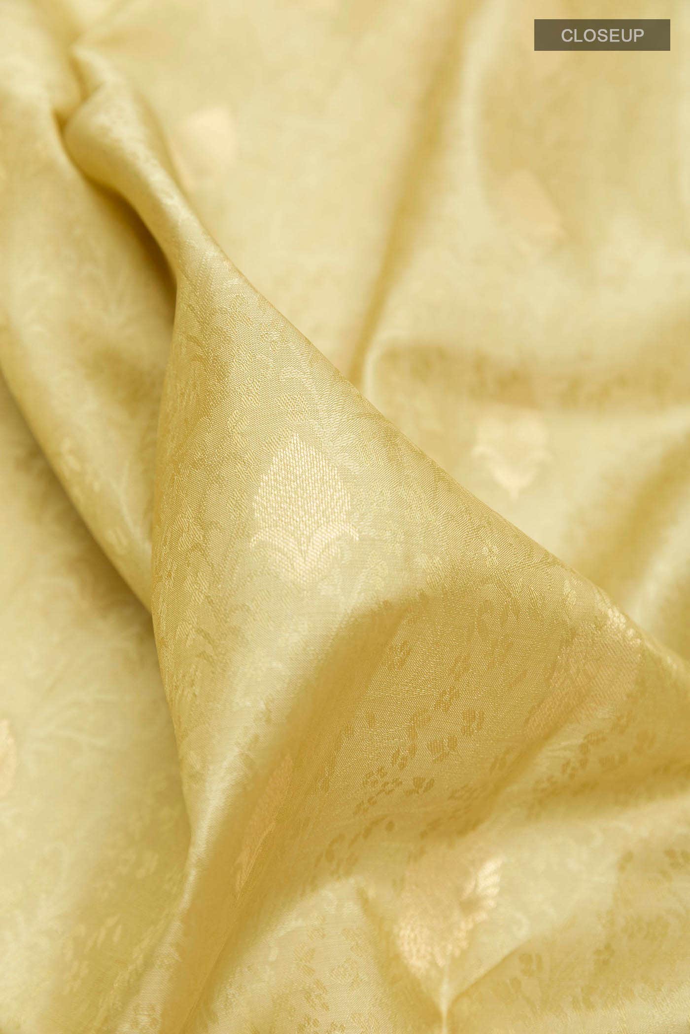 Golden Dual Tone Kanchipuram Silk Saree