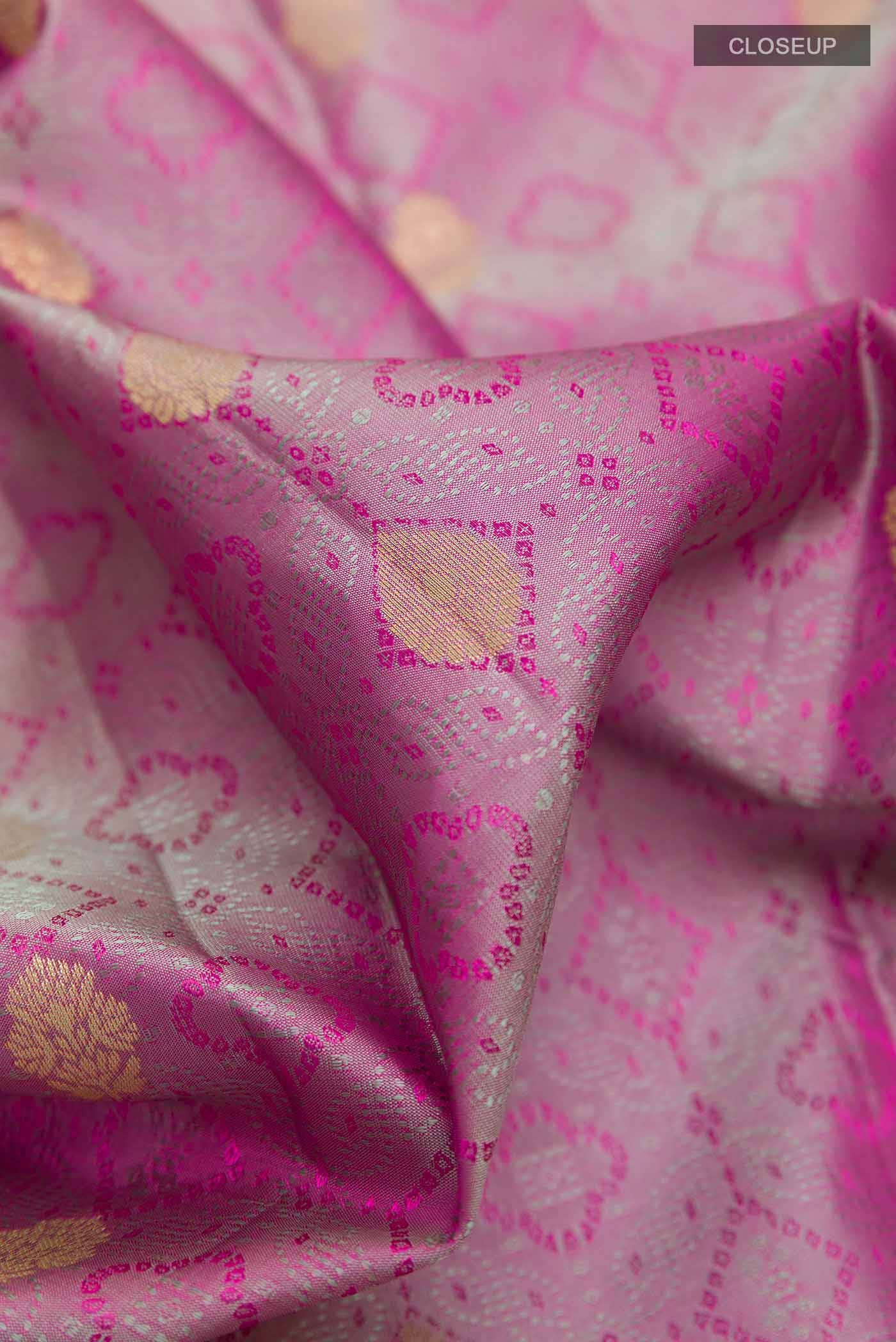 Dark Pink Kanchipuram Silk Saree