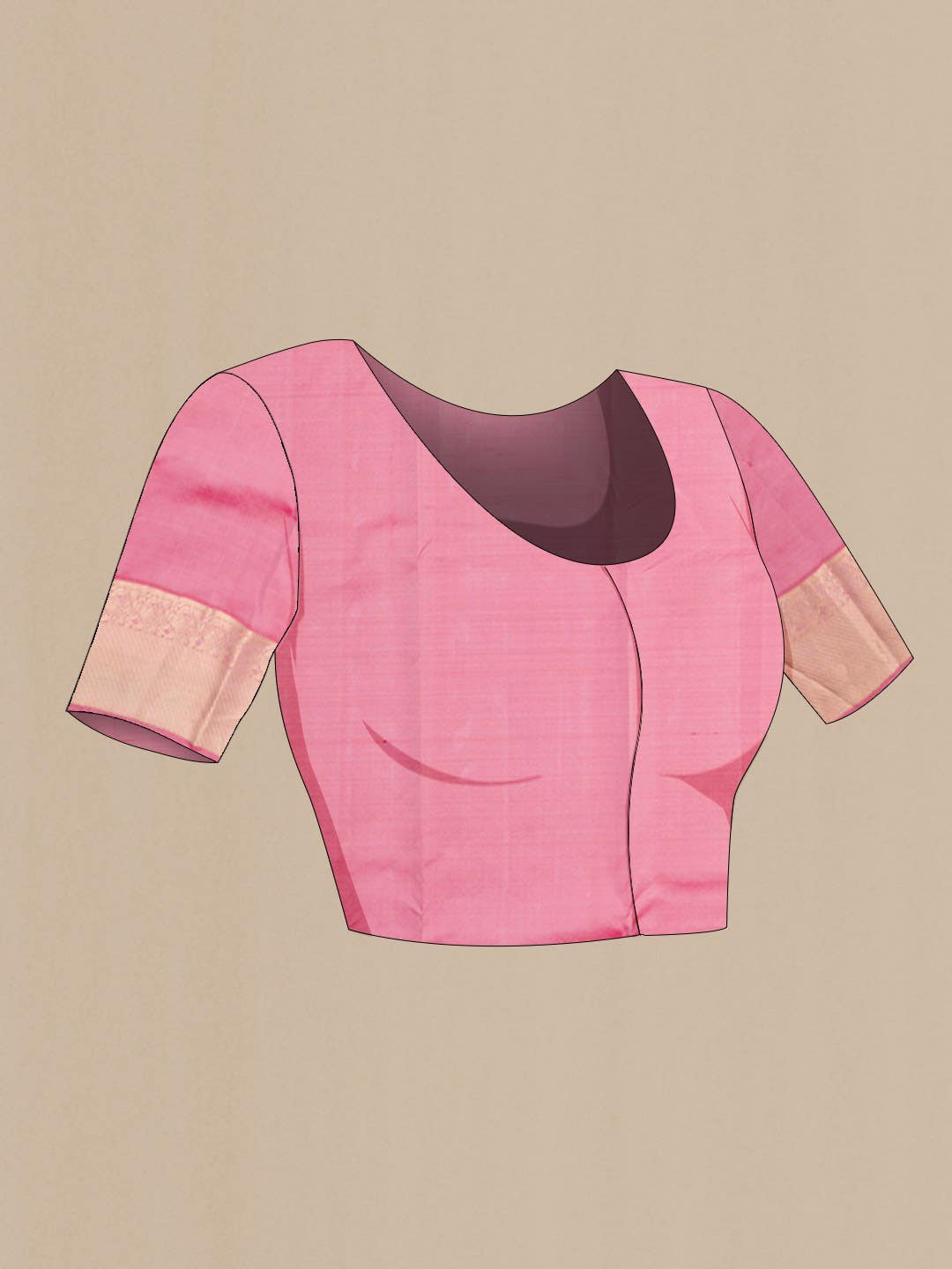 Pink Kanchipuram Silk Saree