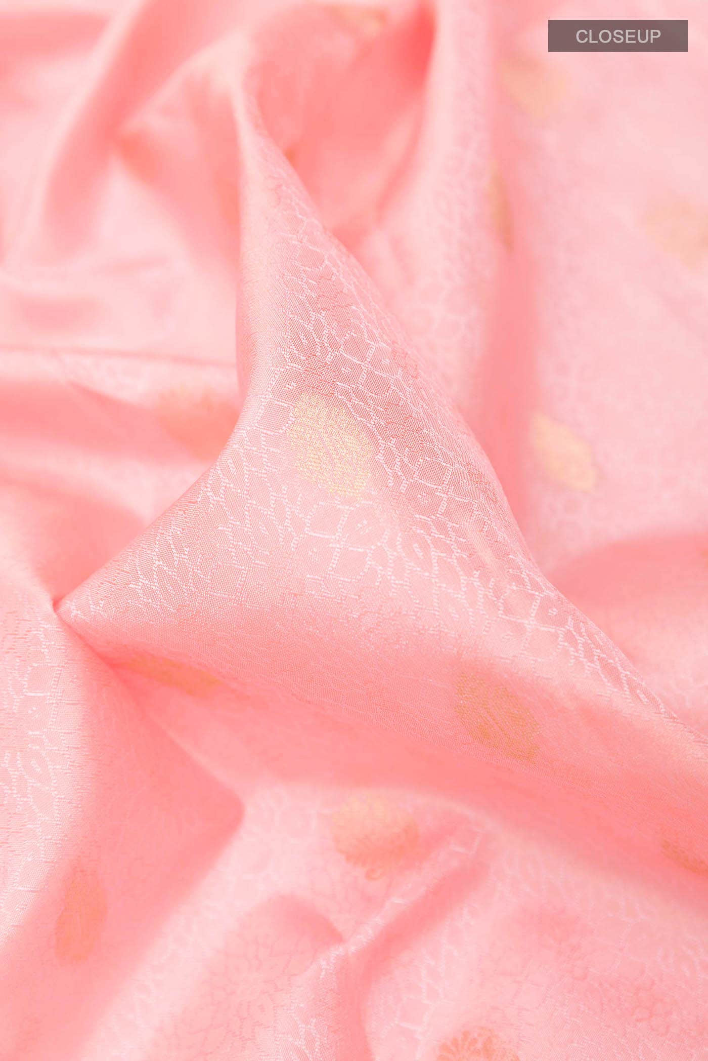 Pink Kanchipuram Silk Saree