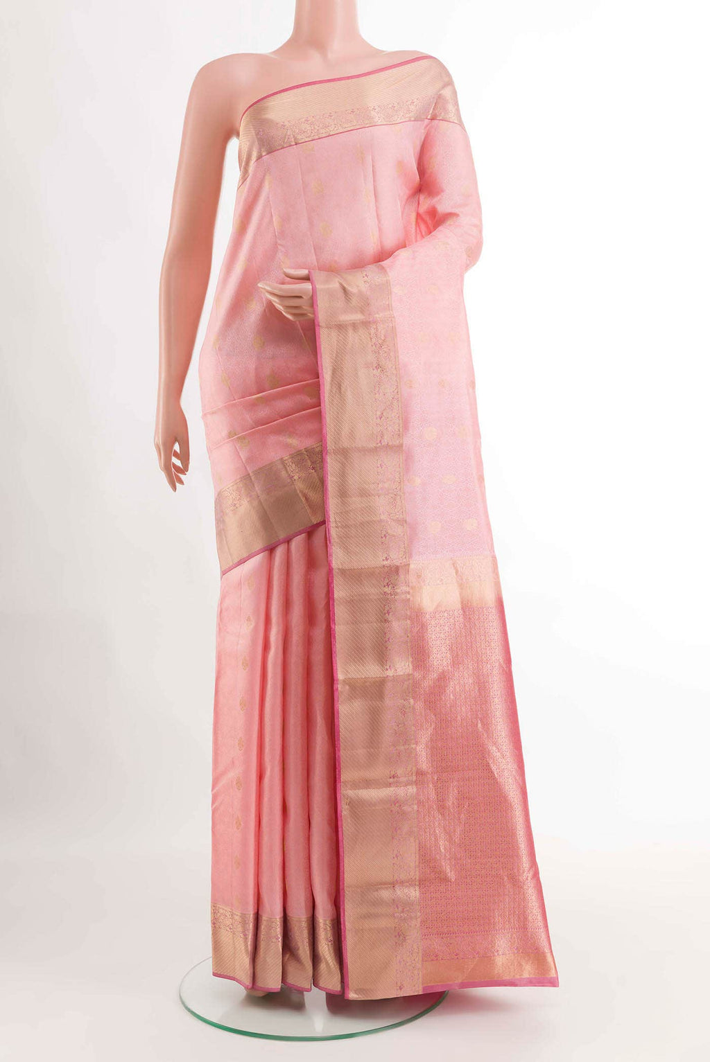 Pink Kanchipuram Silk Saree