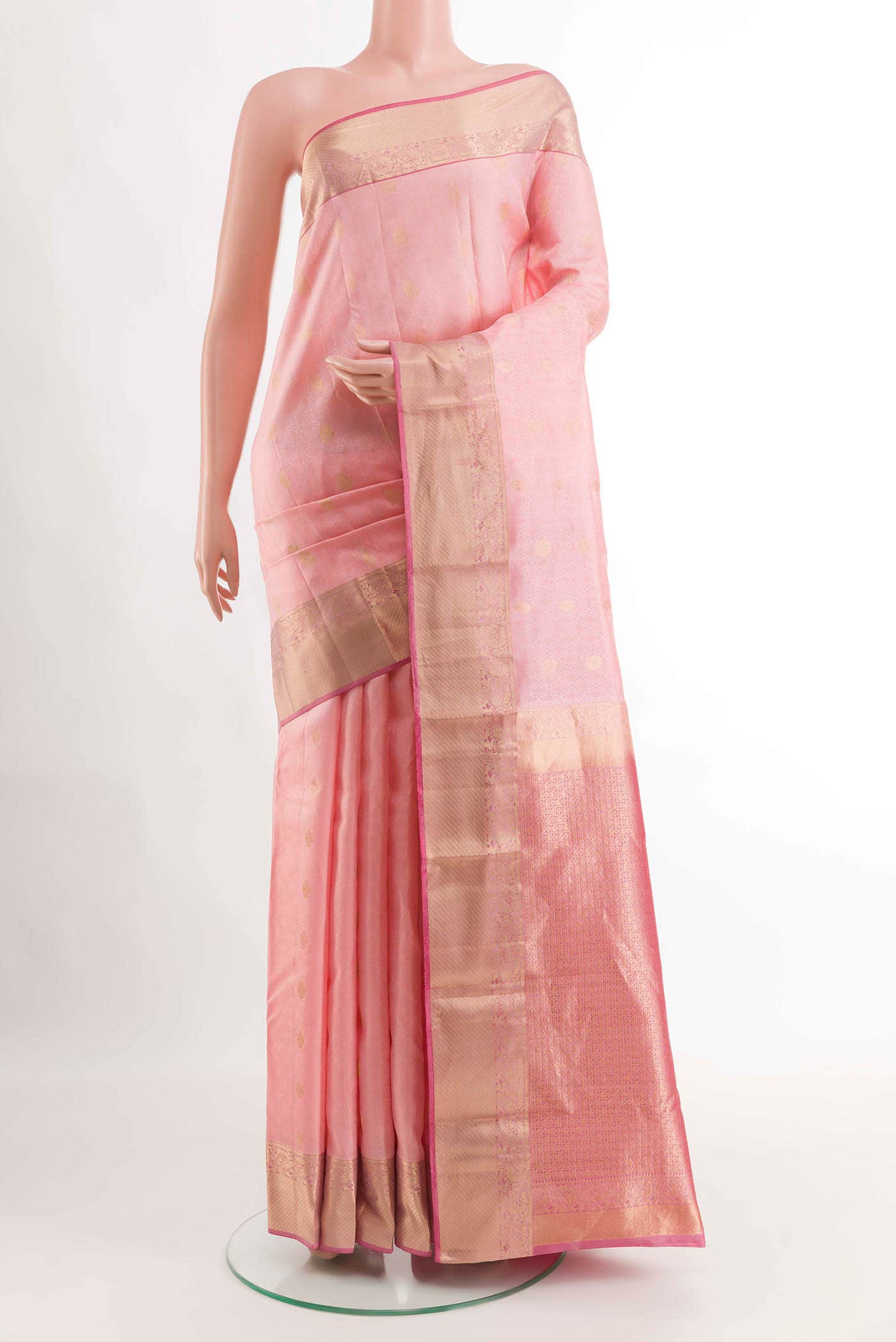 Pink Kanchipuram Silk Saree