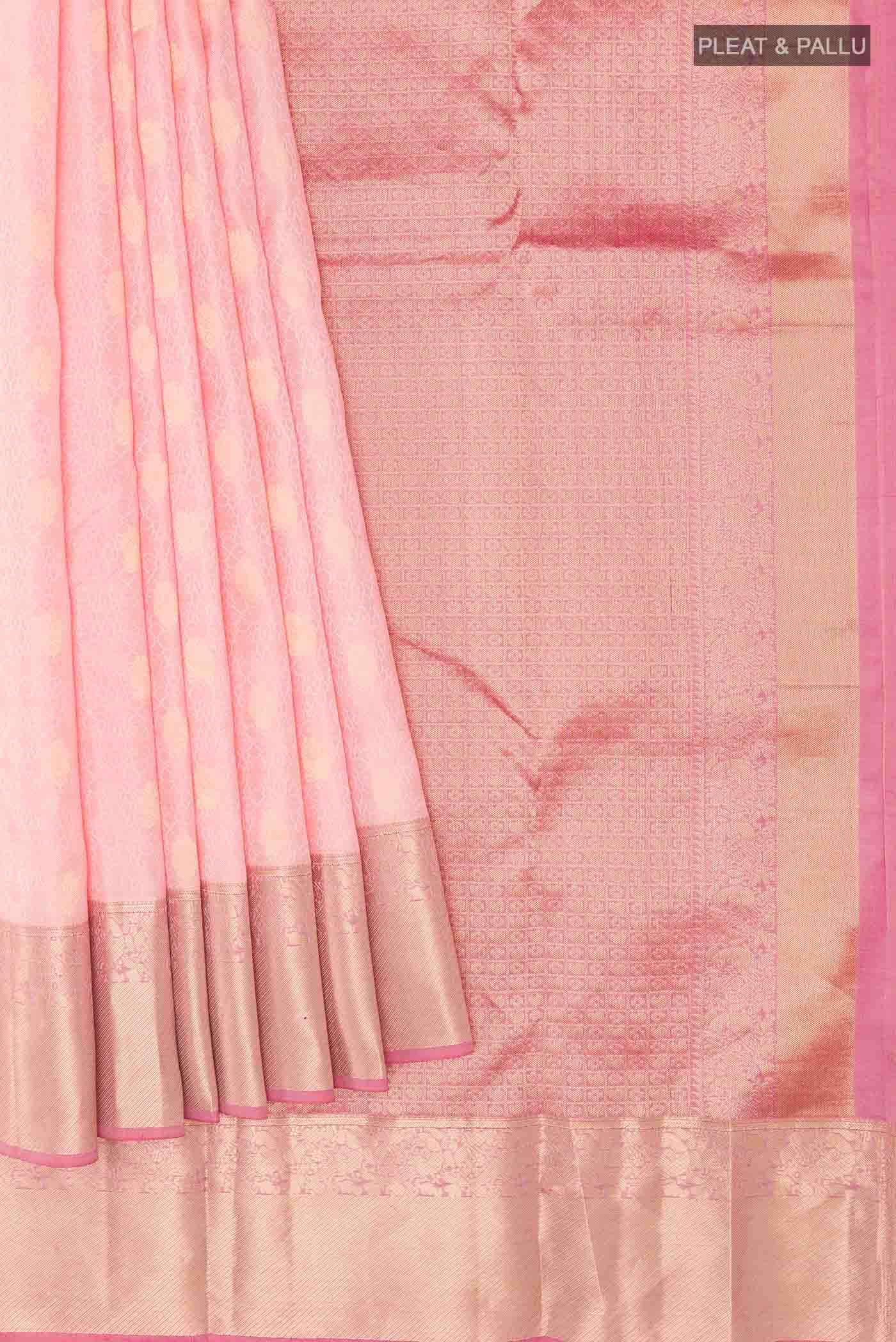 Pink Kanchipuram Silk Saree