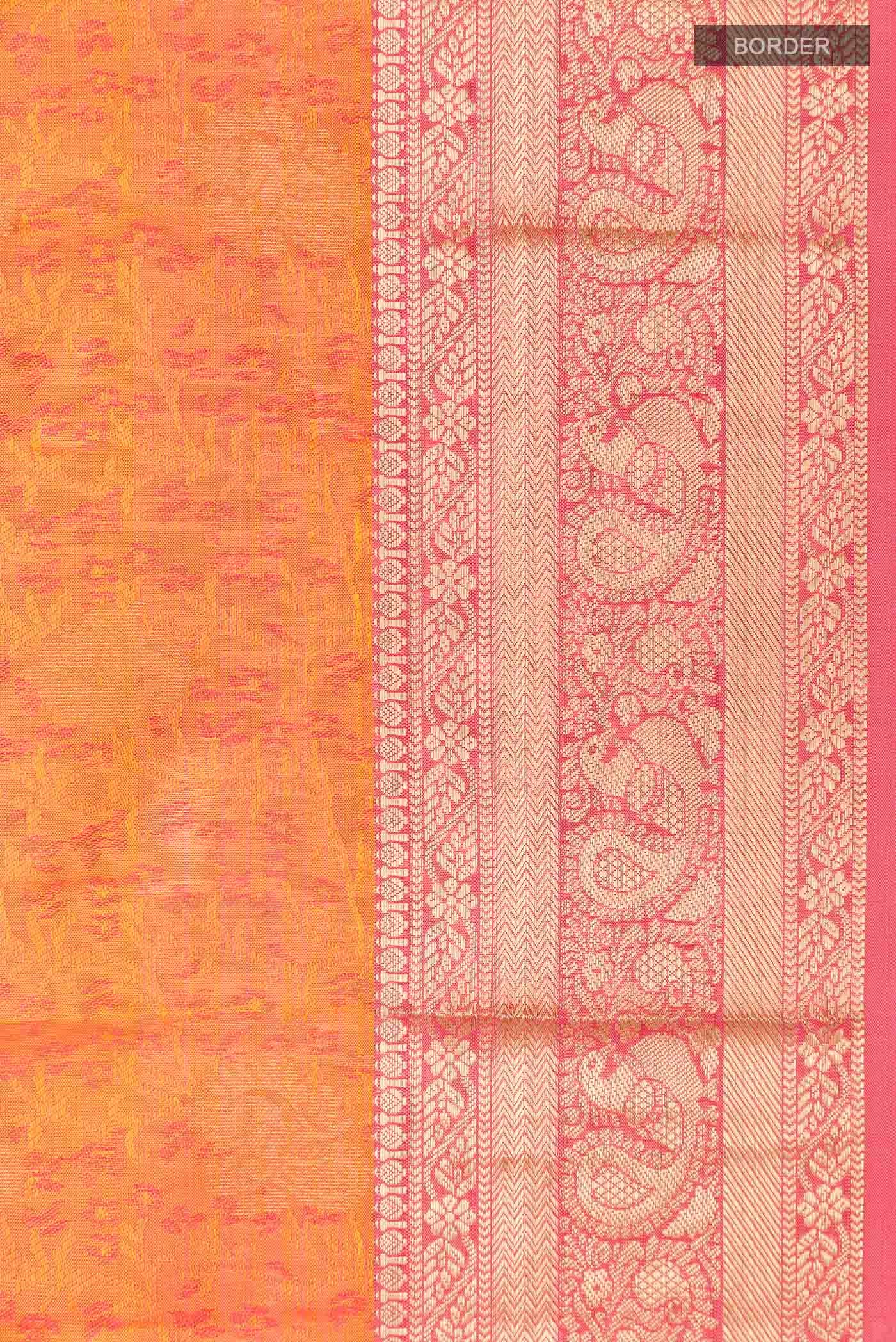 Yellow Dual Tone Kanchipuram Silk Saree