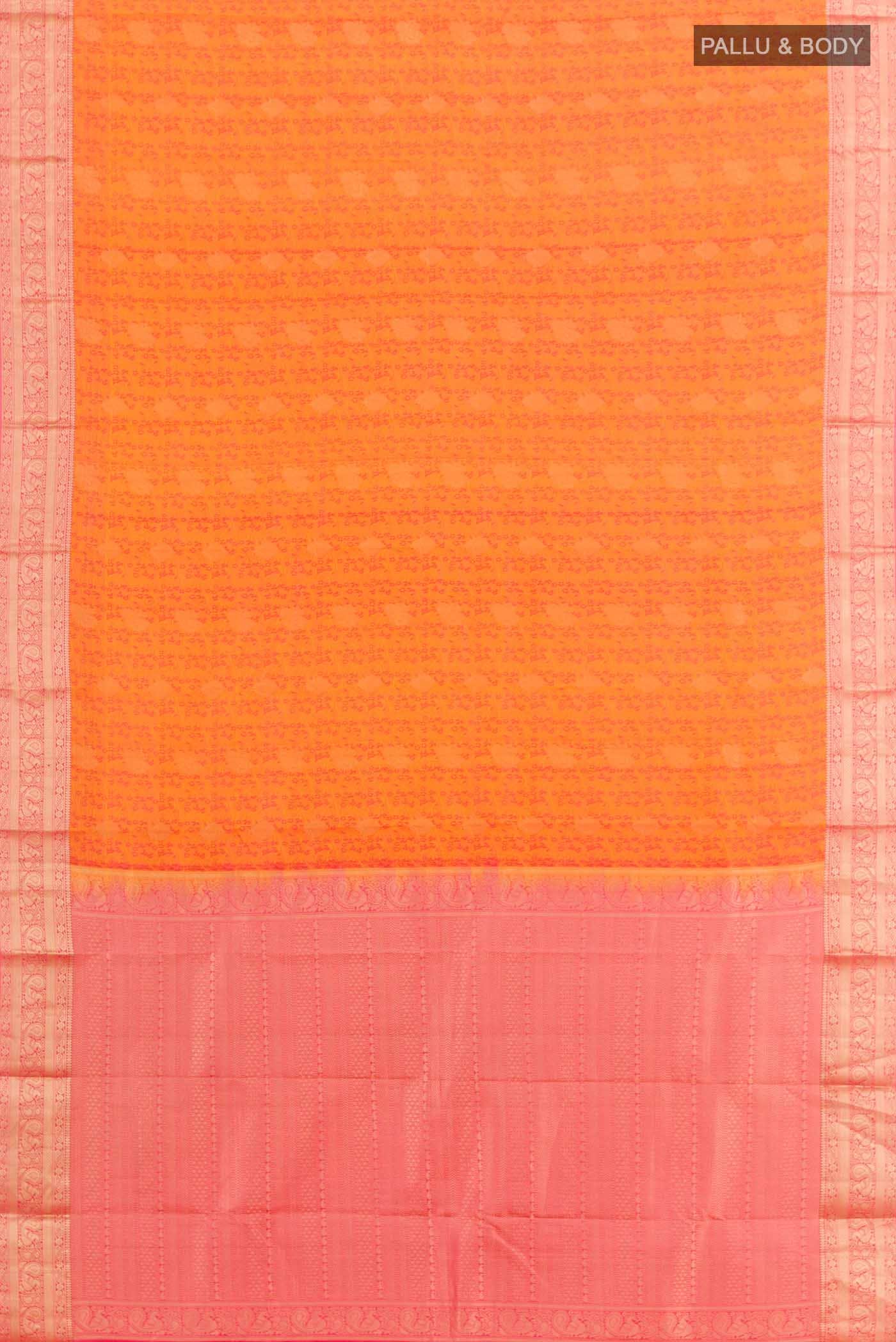Yellow Dual Tone Kanchipuram Silk Saree