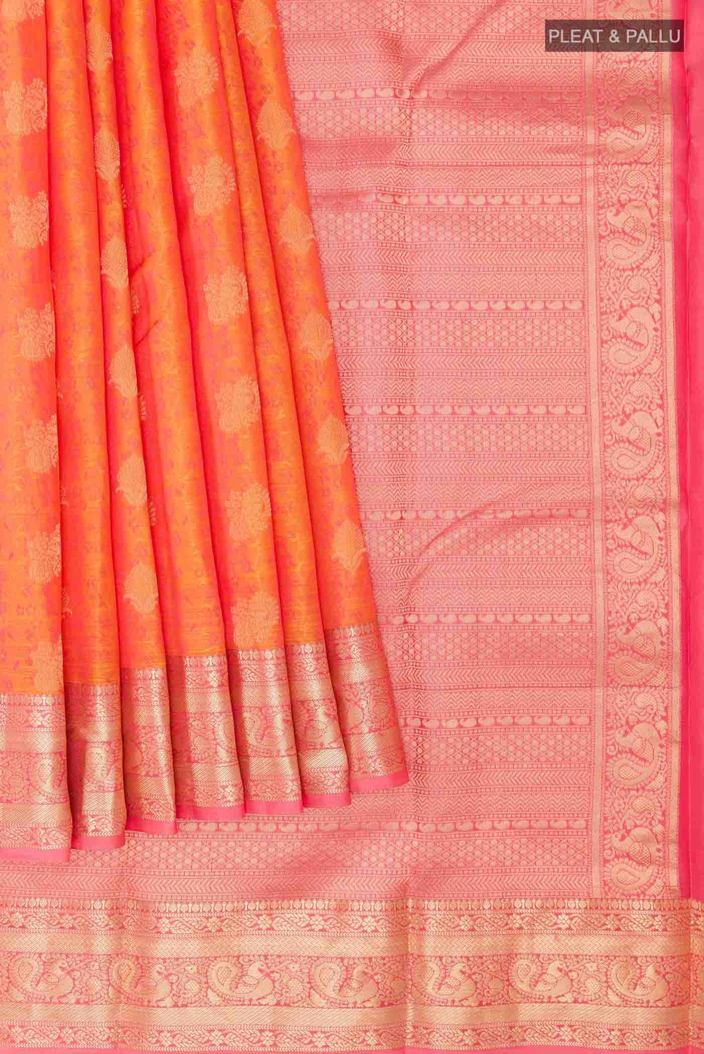Yellow Dual Tone Kanchipuram Silk Saree