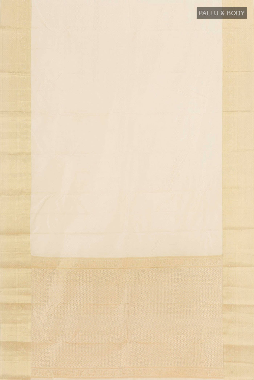 Off White Kanchipuram Silk Saree