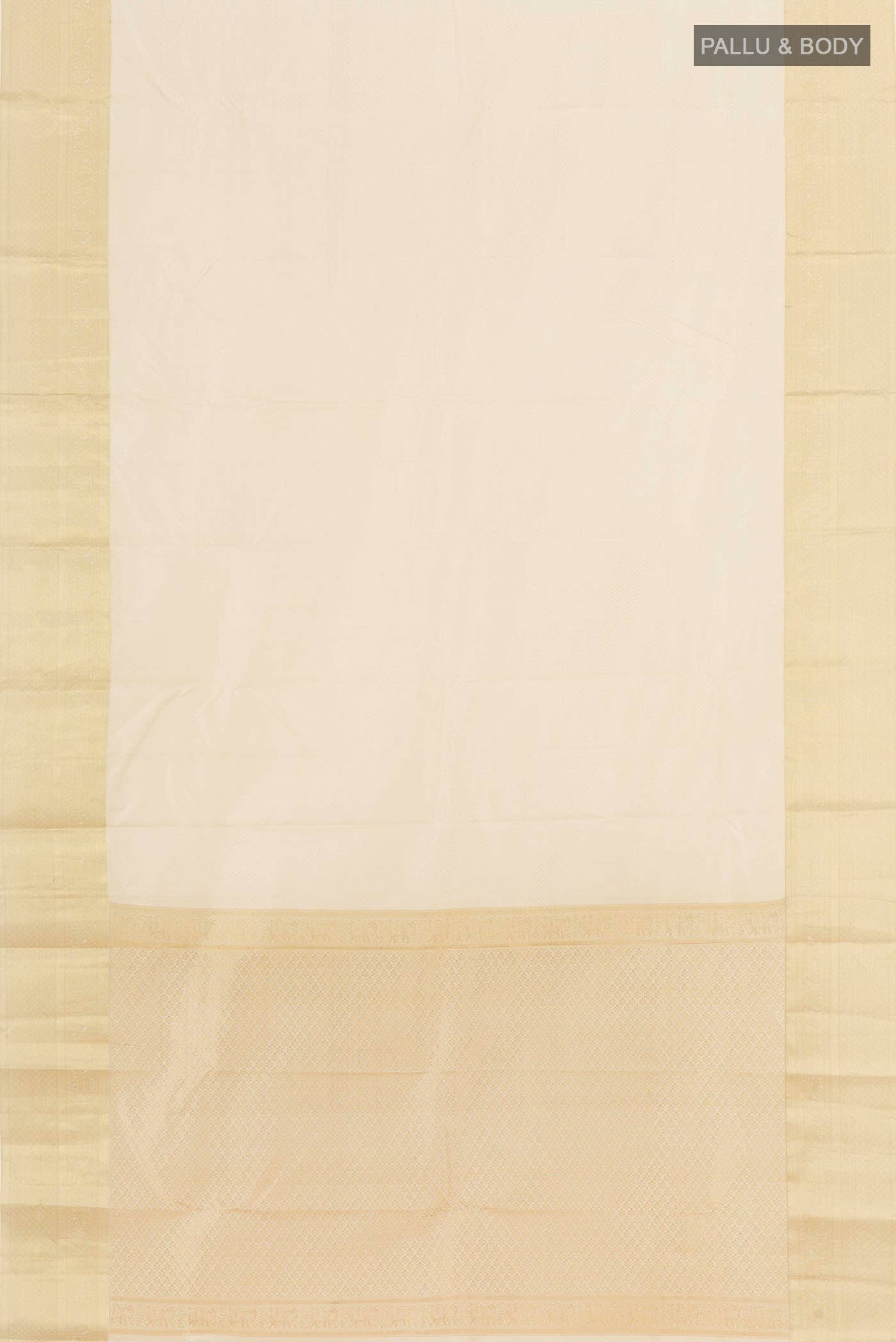 Off White Kanchipuram Silk Saree