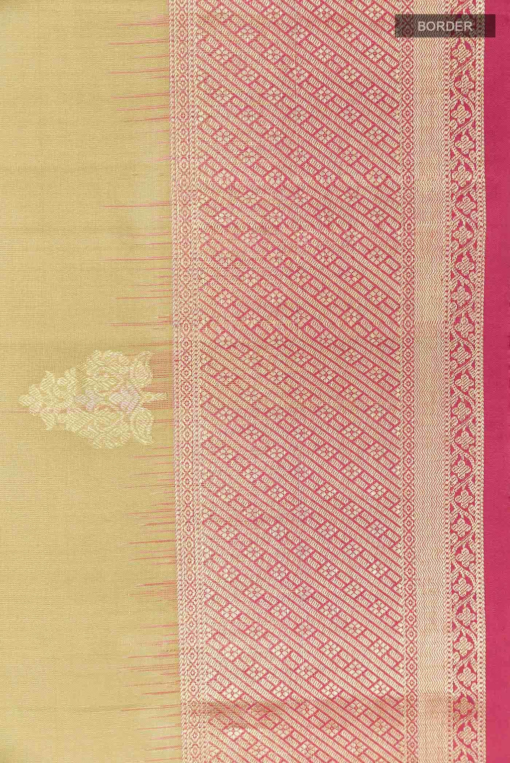 Beige Kanchipuram Silk Saree