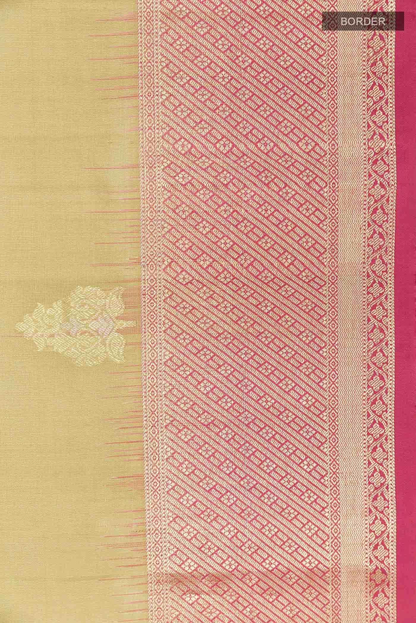 Beige Kanchipuram Silk Saree