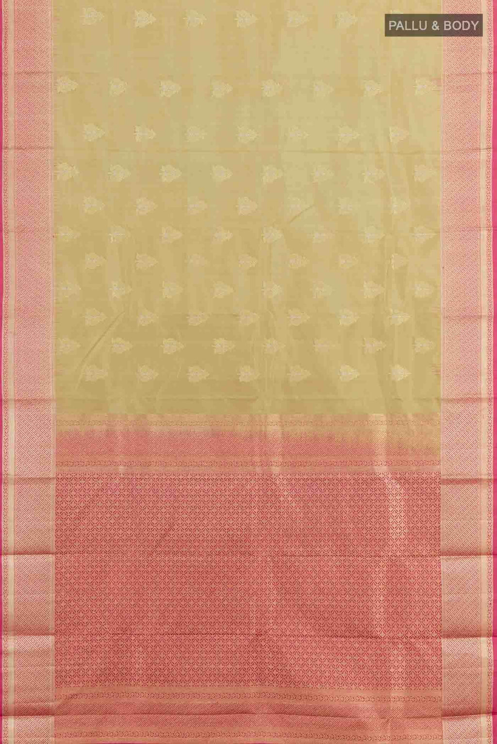 Beige Kanchipuram Silk Saree