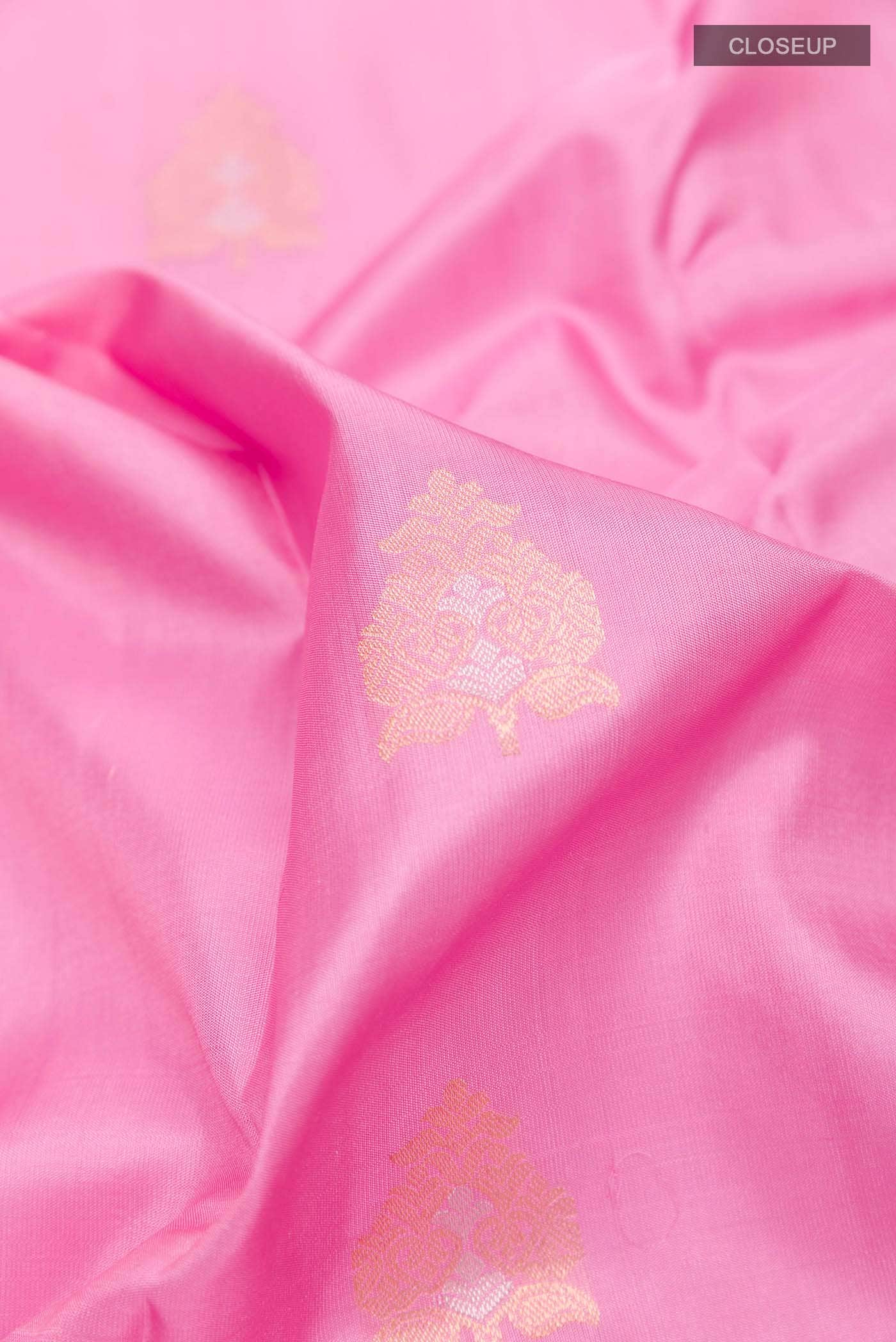 Pink Kanchipuram Silk Saree