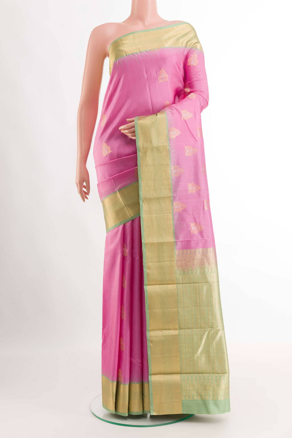 Pink Kanchipuram Silk Saree