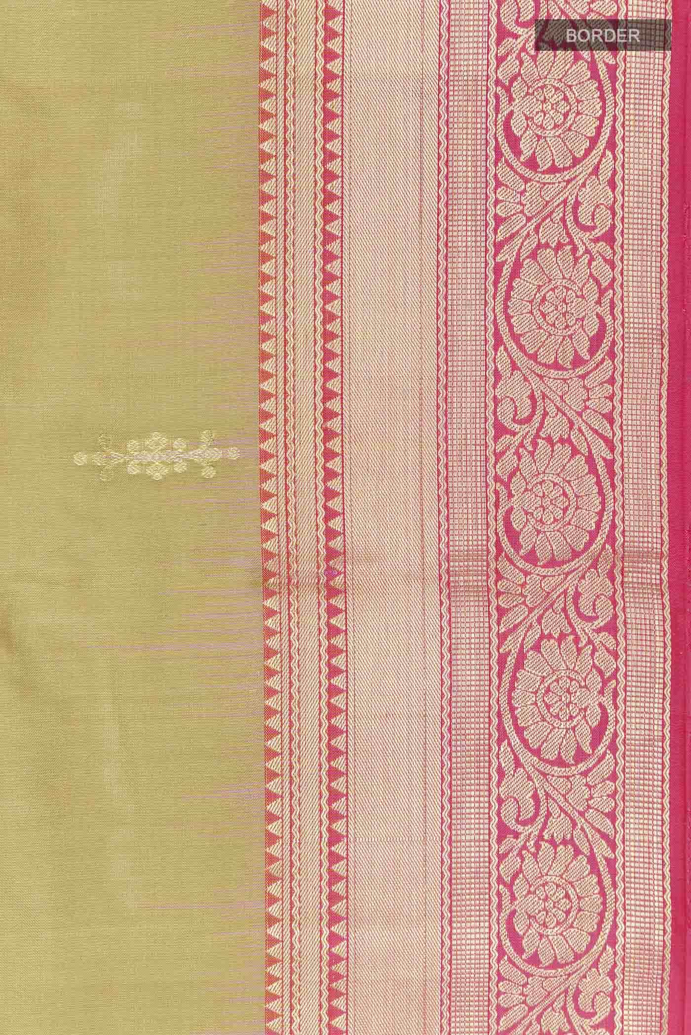 Beige Kanchipuram Silk Saree