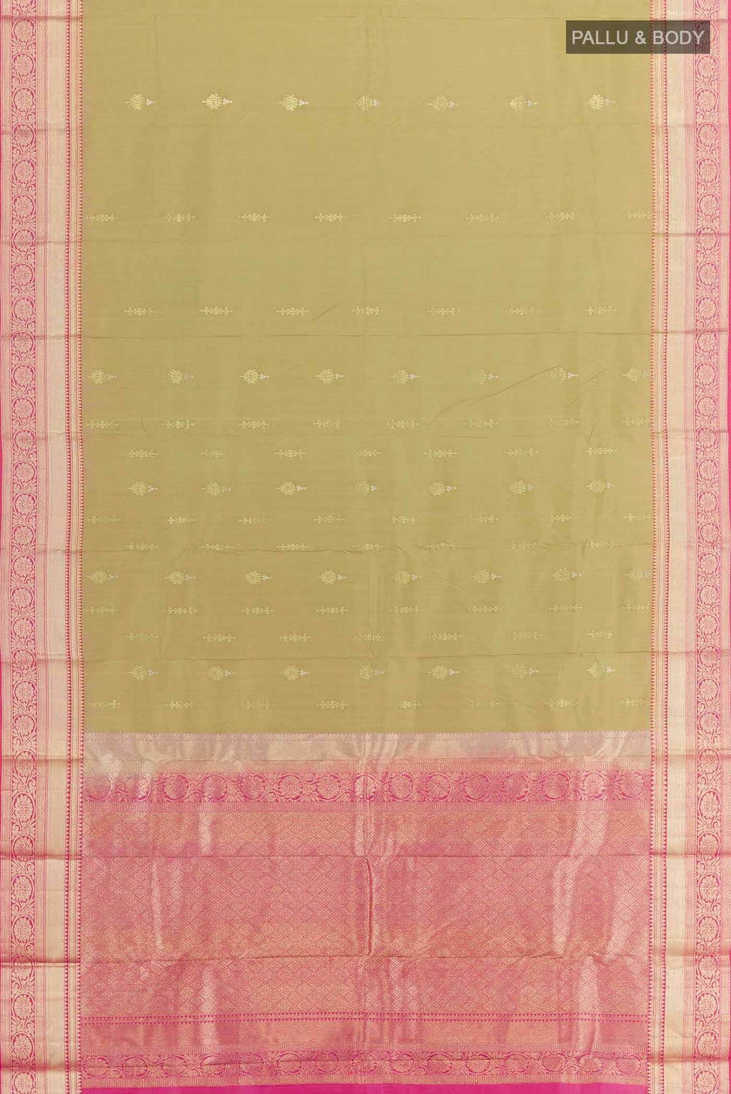 Beige Kanchipuram Silk Saree