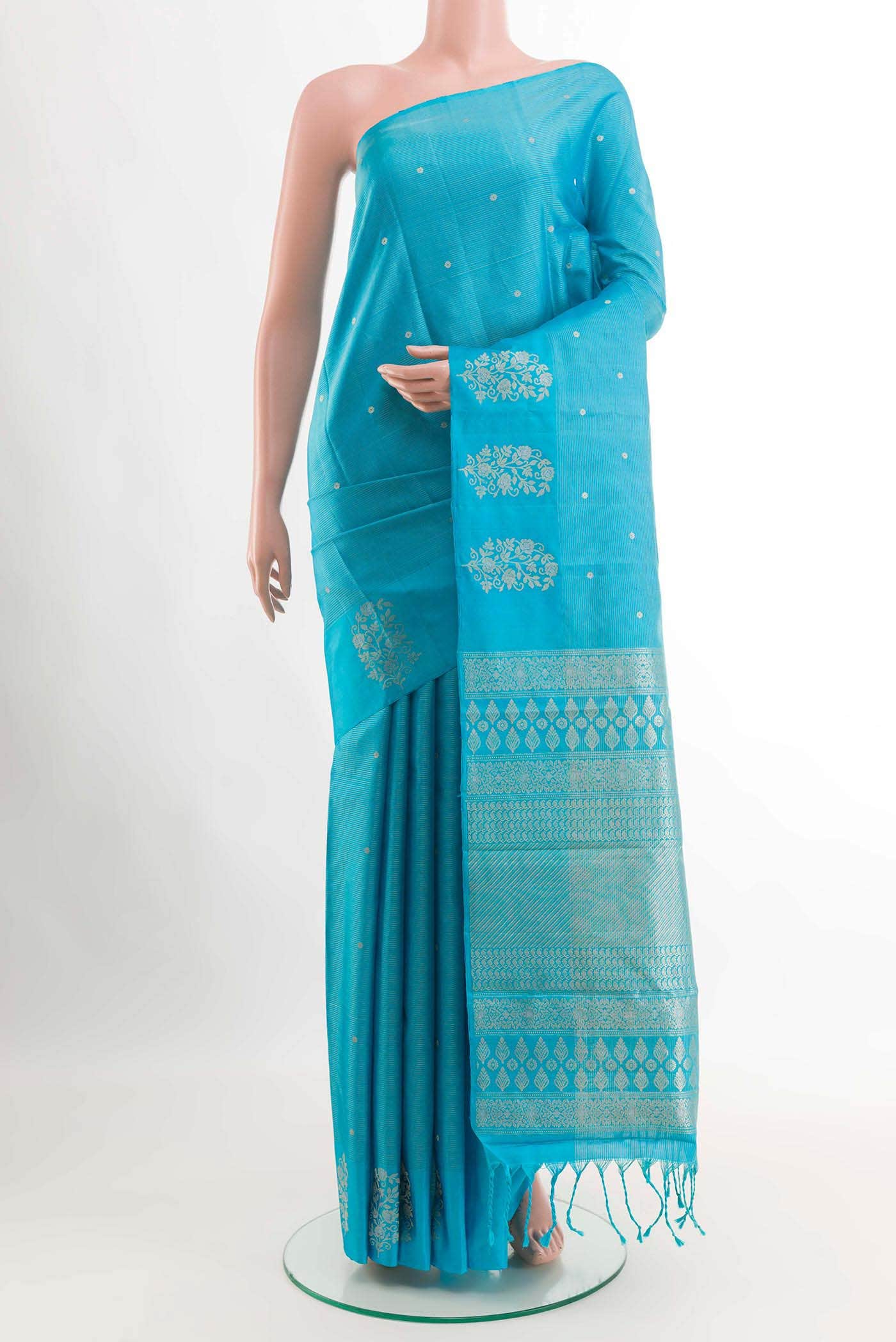 Blue Kanchipuram Silk Saree