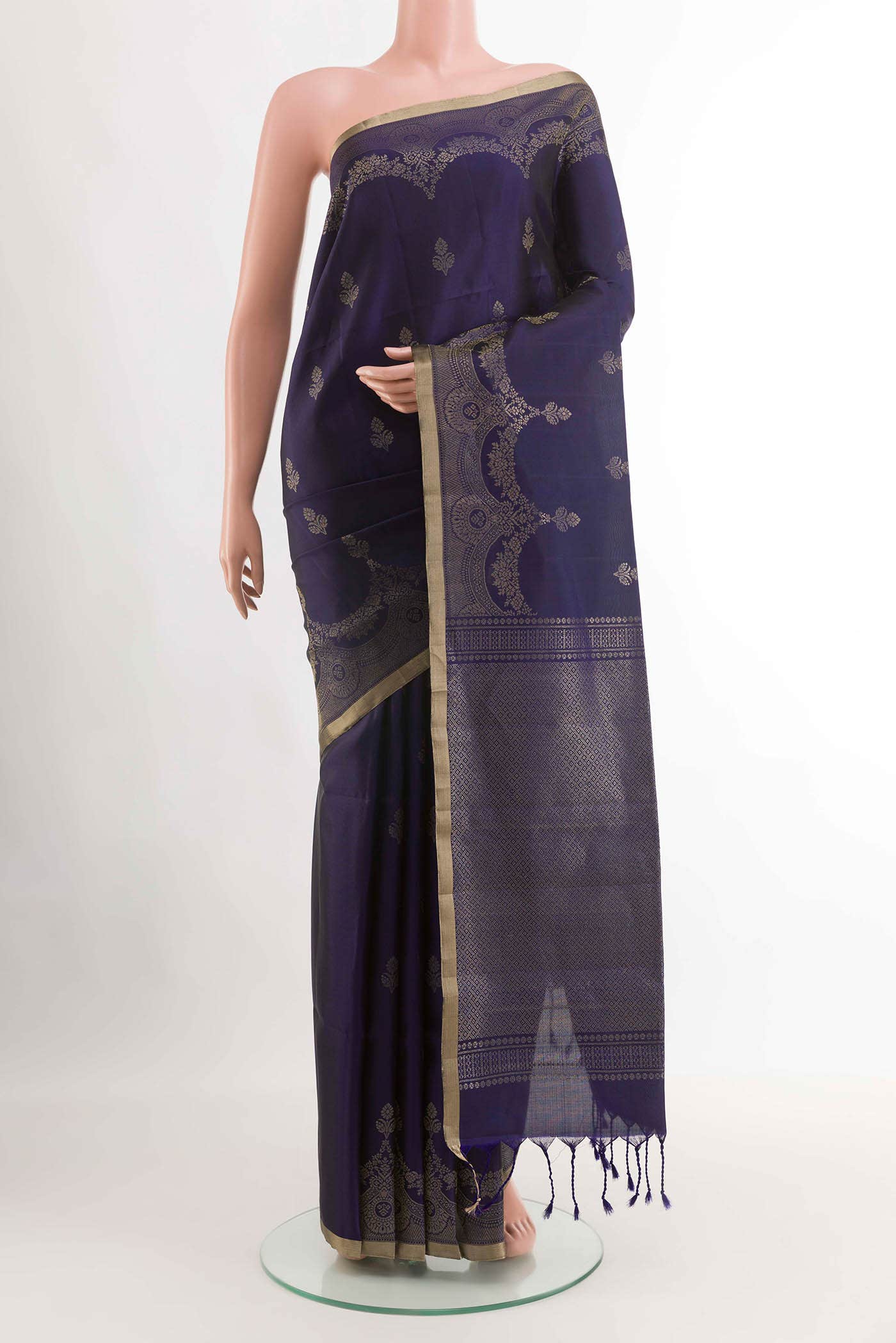 Navy Blue Soft Silk Saree