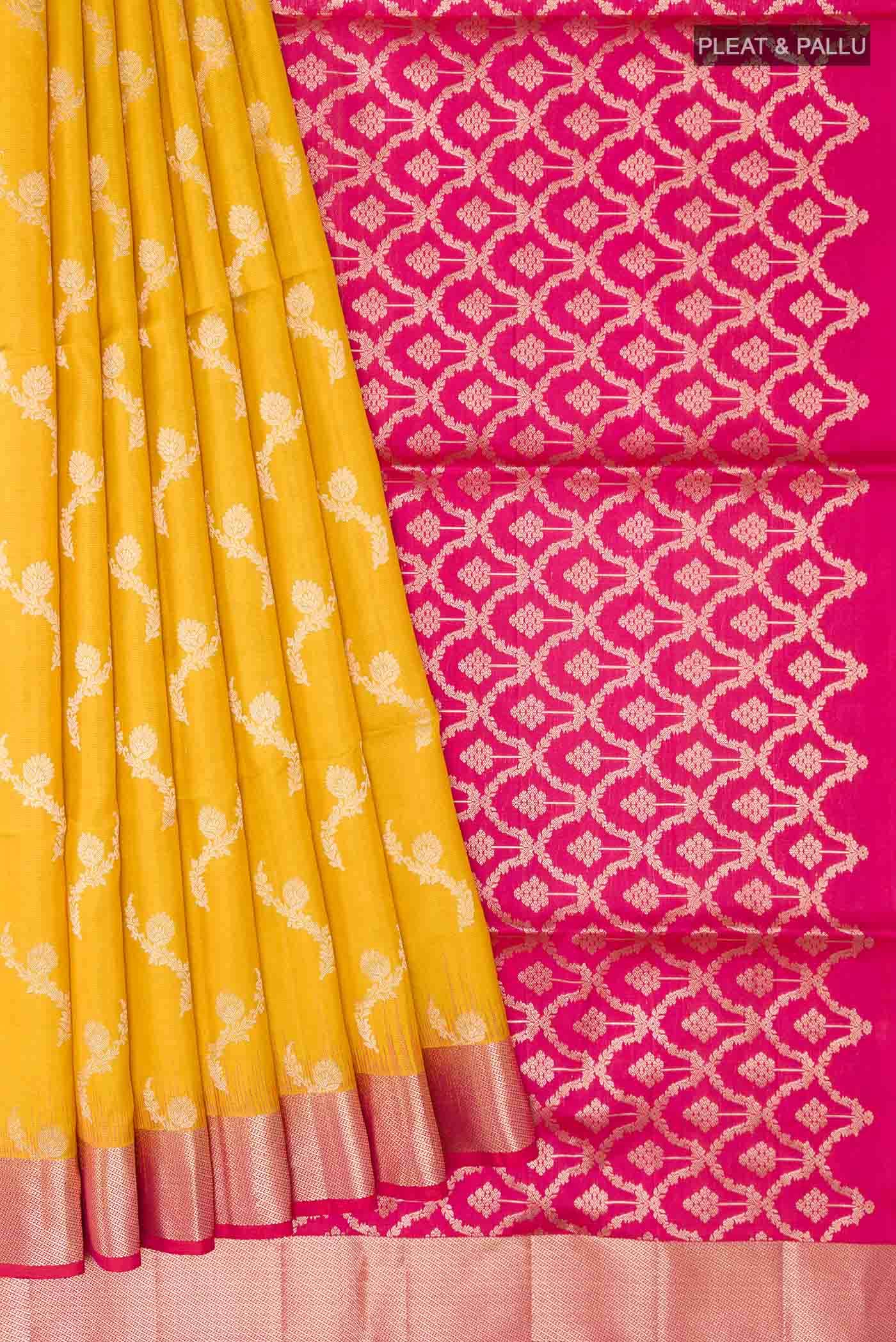 Yellow Soft Silk Saree