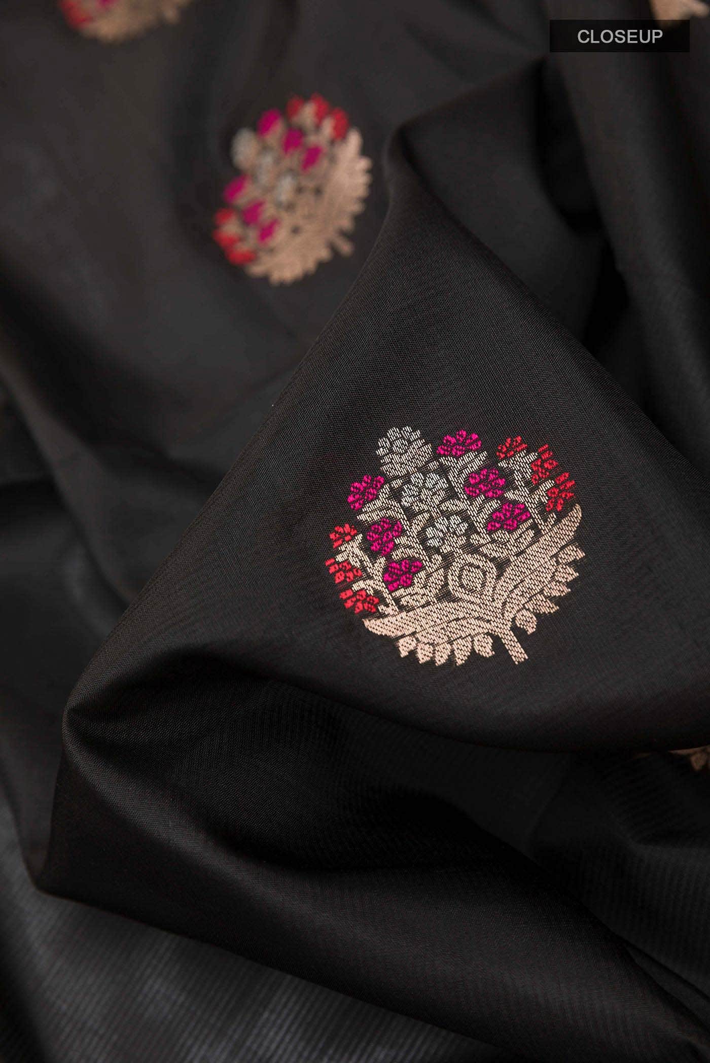 Black Soft Silk Saree