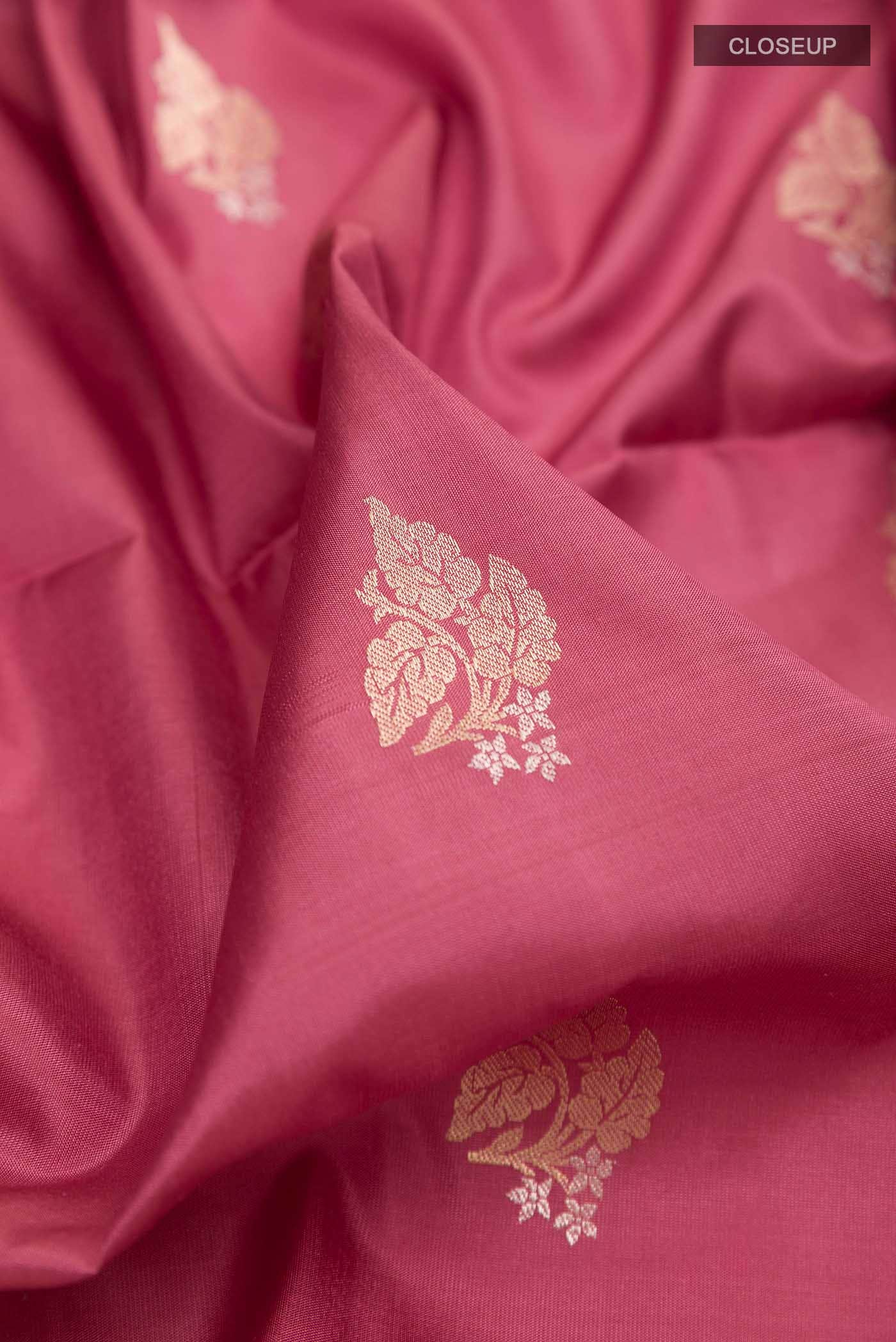 Imperial Pink Soft Silk Saree