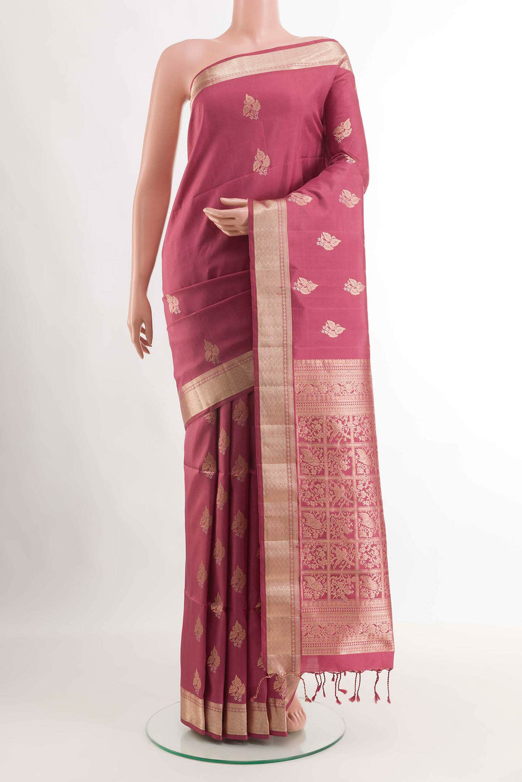 Imperial Pink Soft Silk Saree