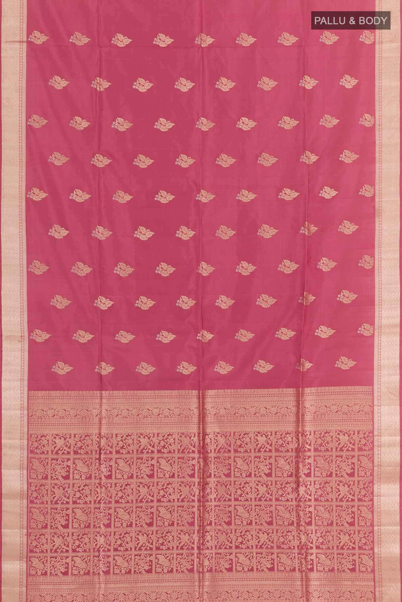 Imperial Pink Soft Silk Saree