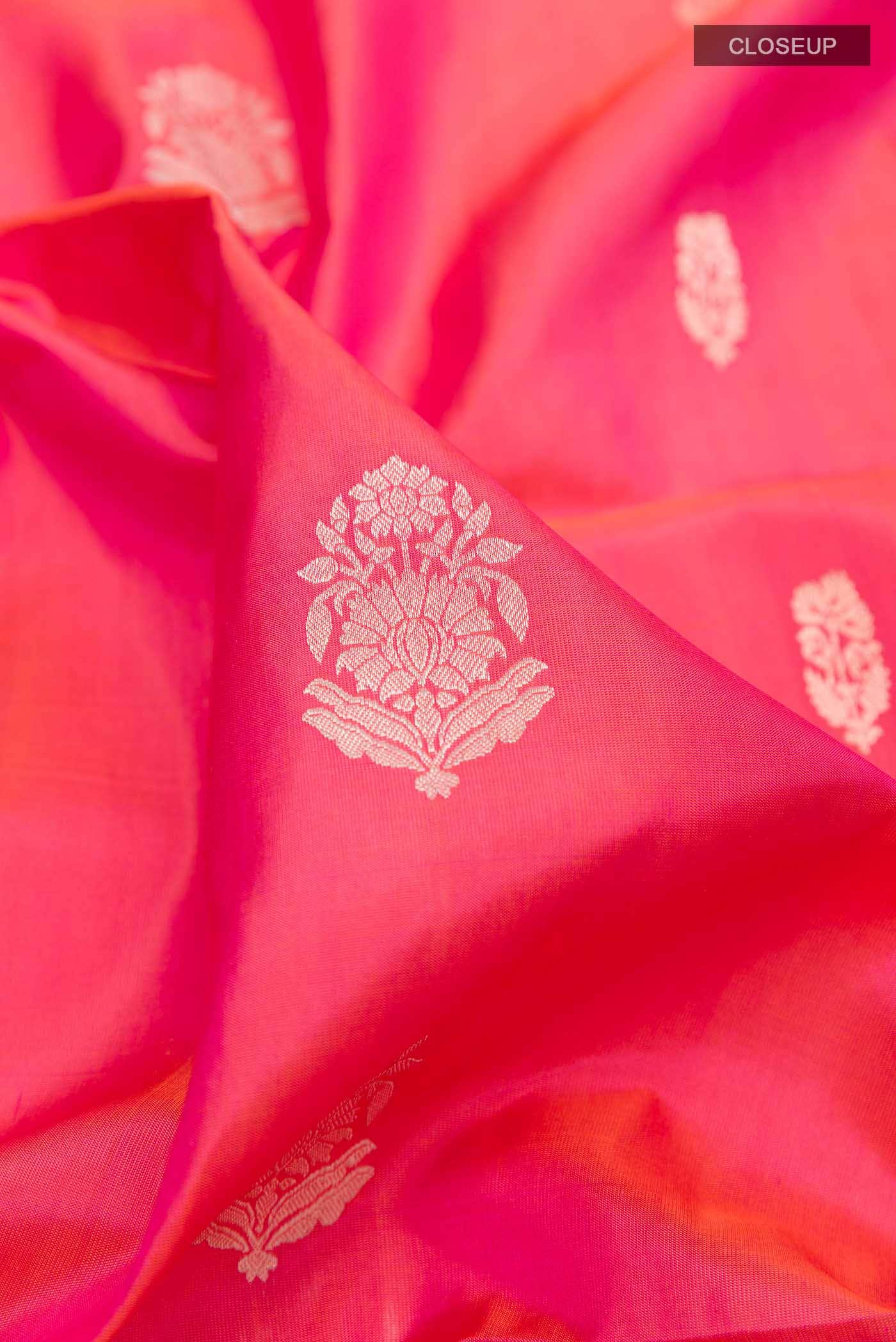 Pink Dual Tone Soft Silk Saree