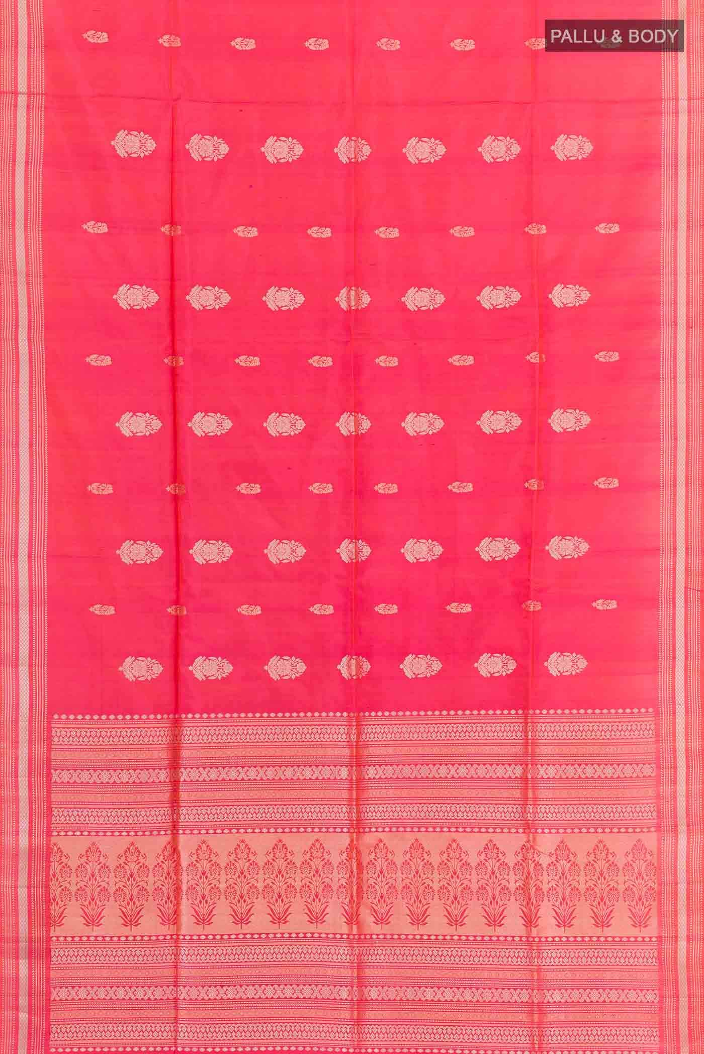 Pink Dual Tone Soft Silk Saree
