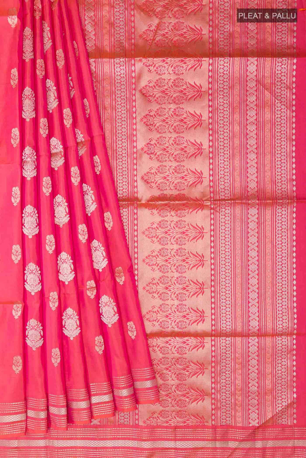 Pink Dual Tone Soft Silk Saree