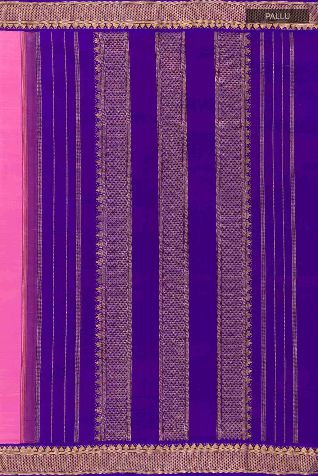 Pink Kanchipuram Silk Nine Yards Saree