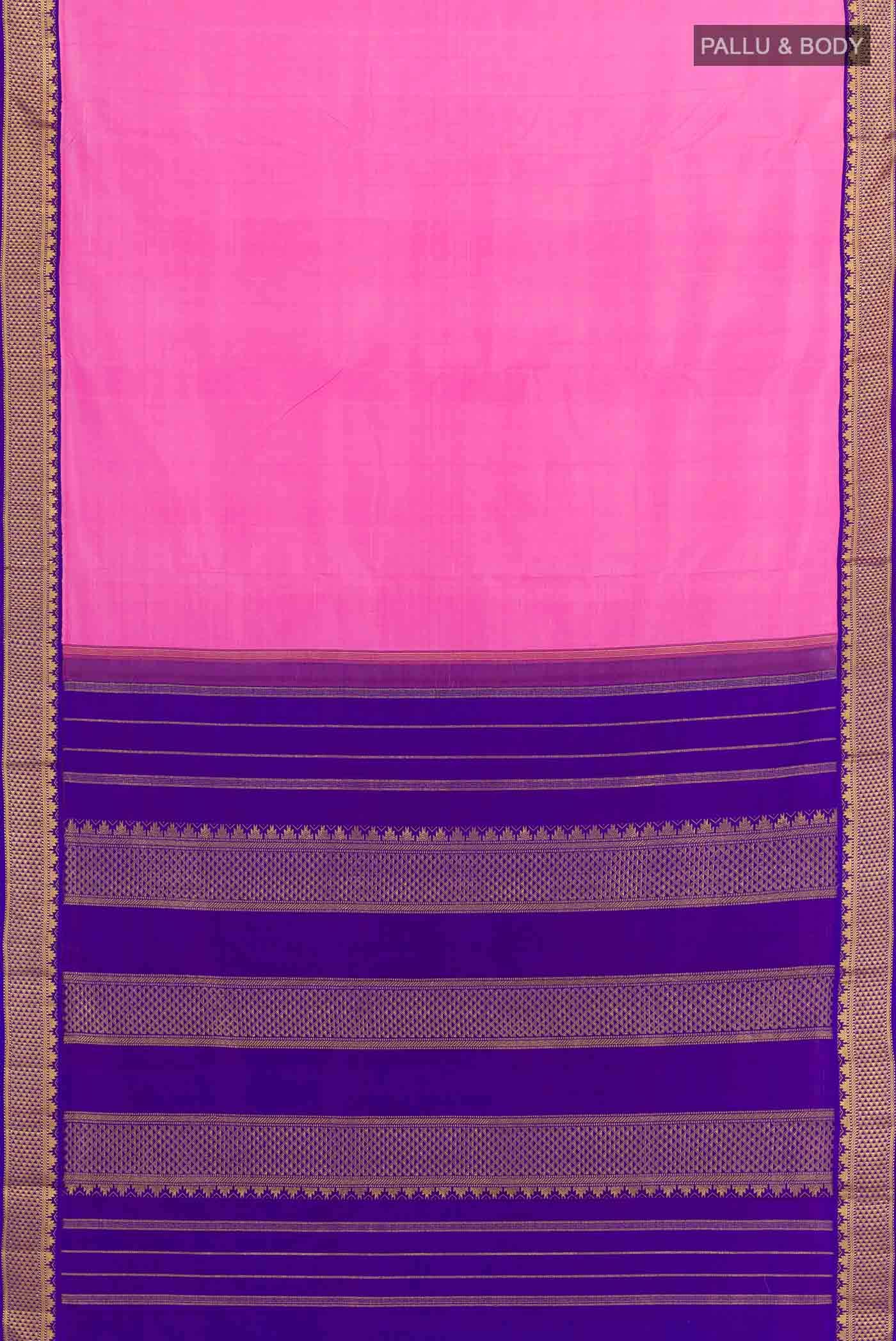 Pink Kanchipuram Silk Nine Yards Saree