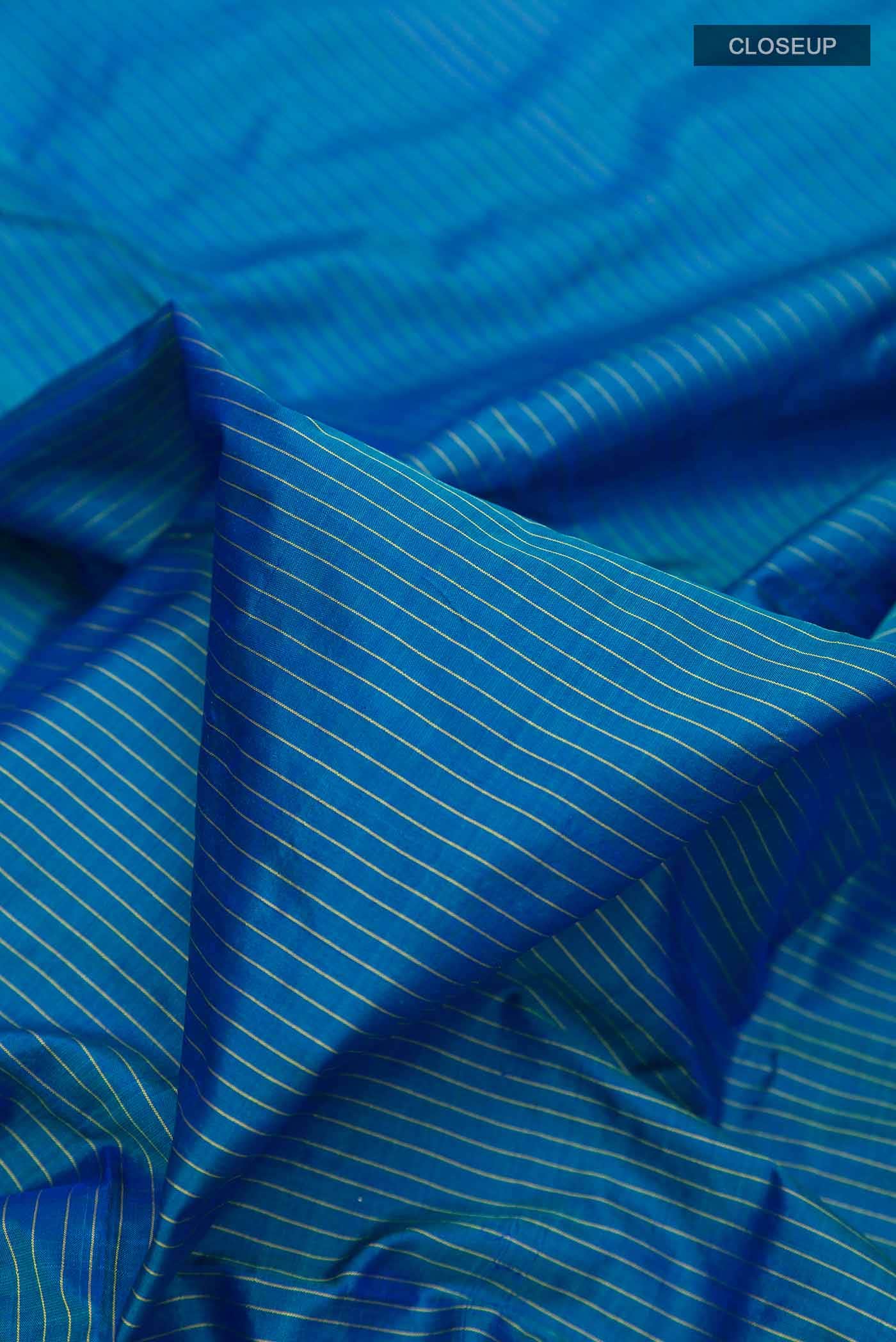 Blue Kanchipuram Silk Nine Yards Saree
