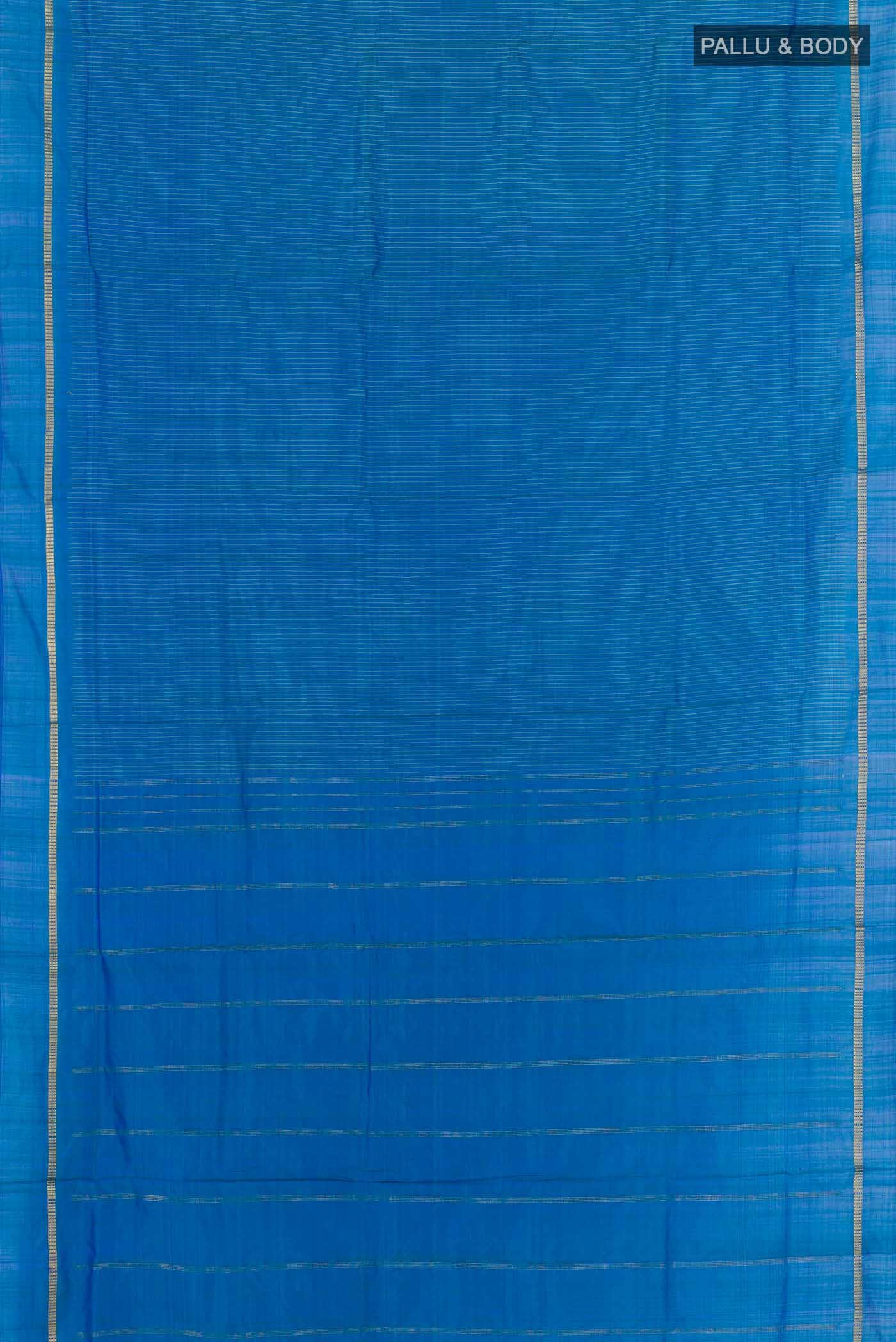 Blue Kanchipuram Silk Nine Yards Saree