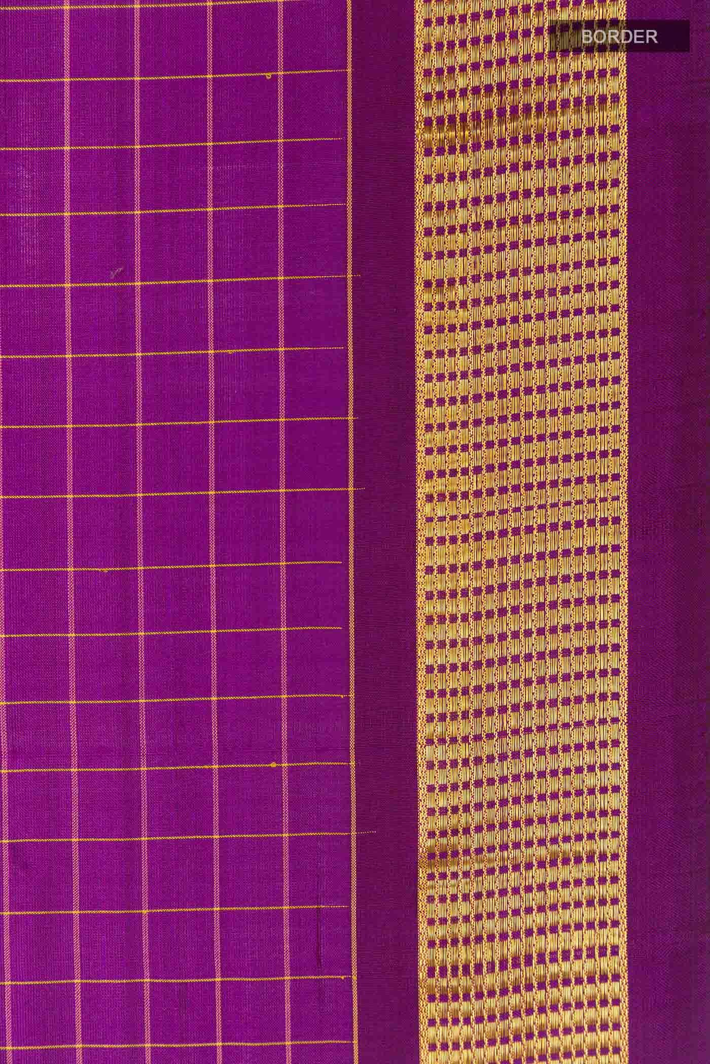 Purple Kanchipuram Silk Nine Yards Saree