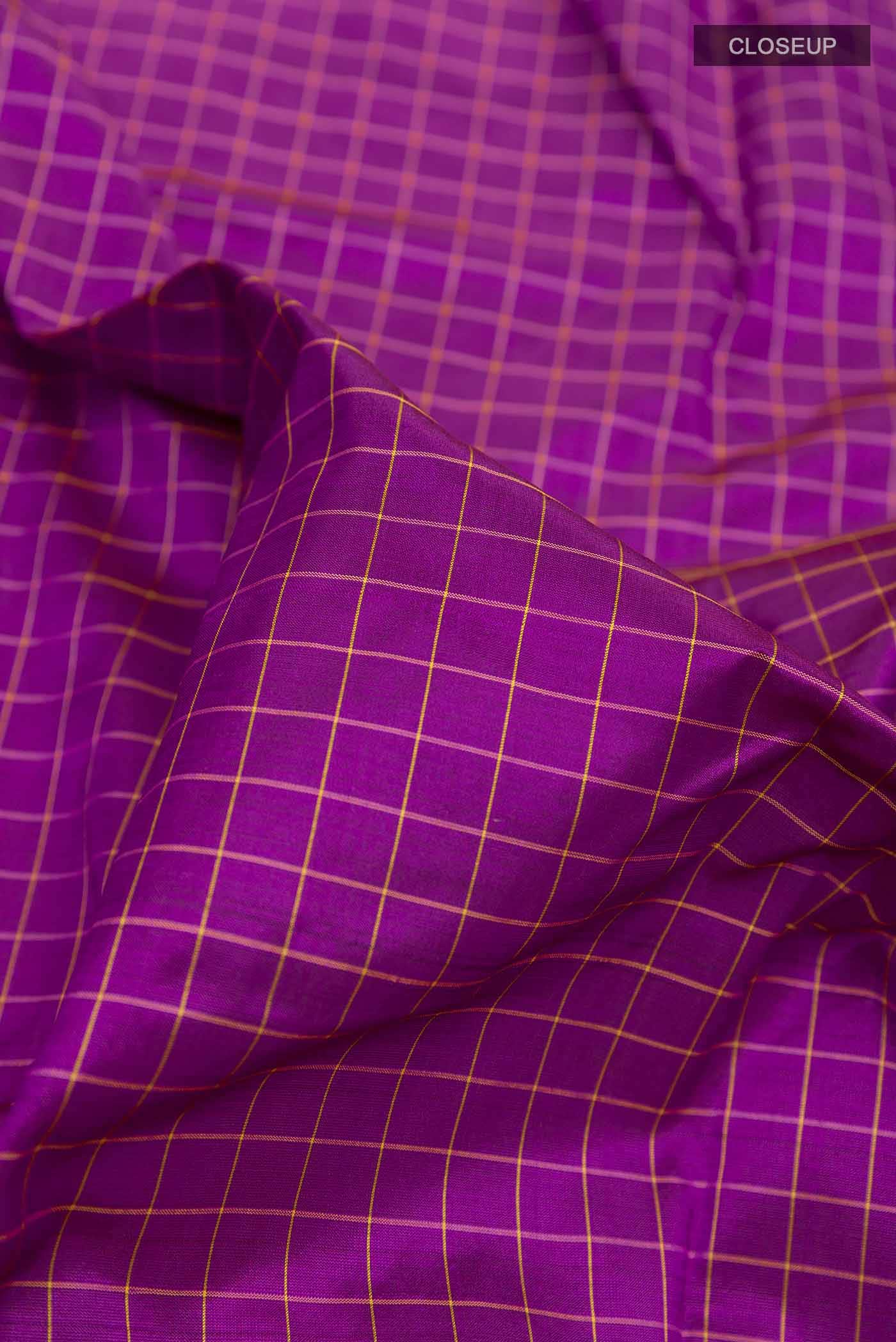 Purple Kanchipuram Silk Nine Yards Saree