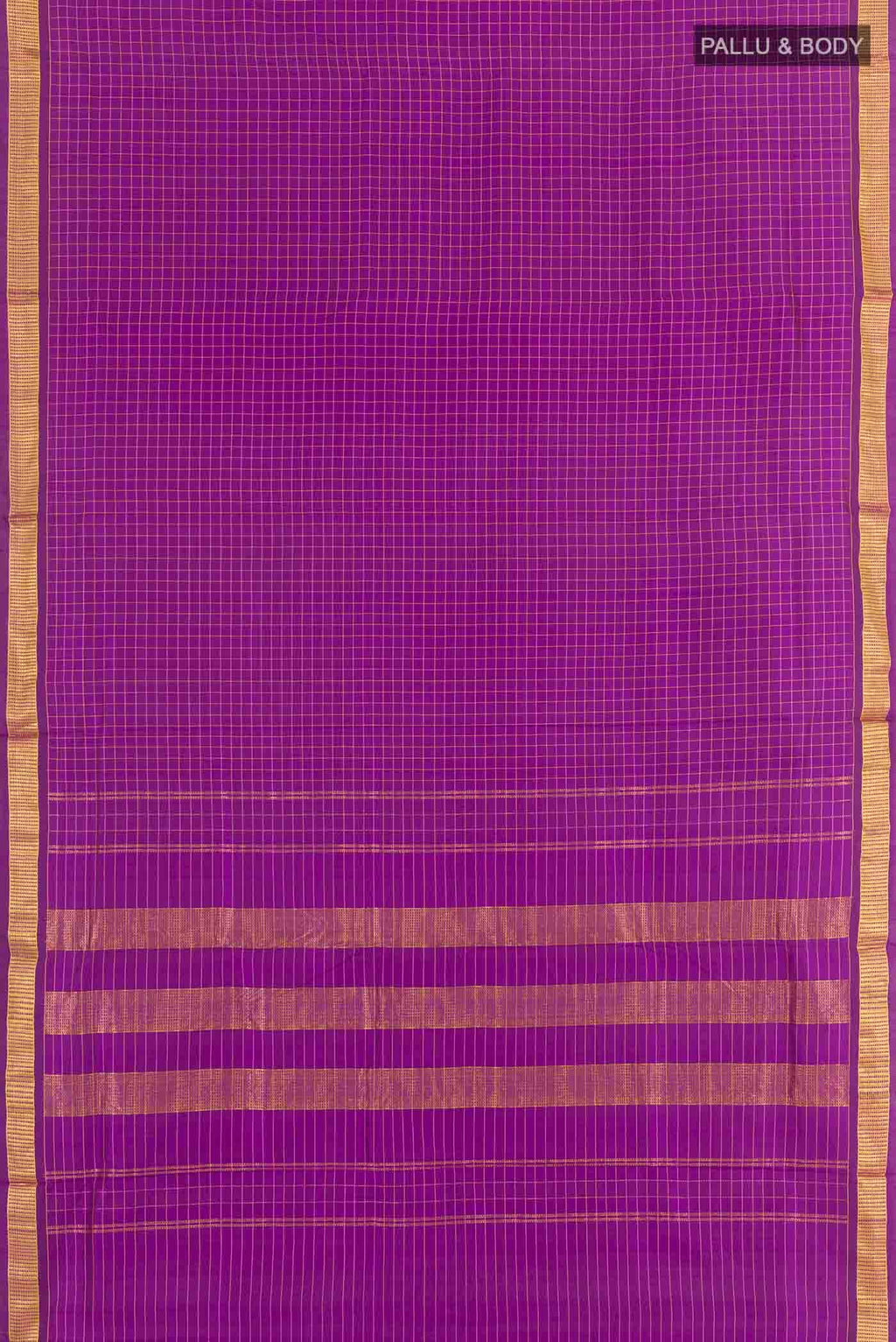 Purple Kanchipuram Silk Nine Yards Saree