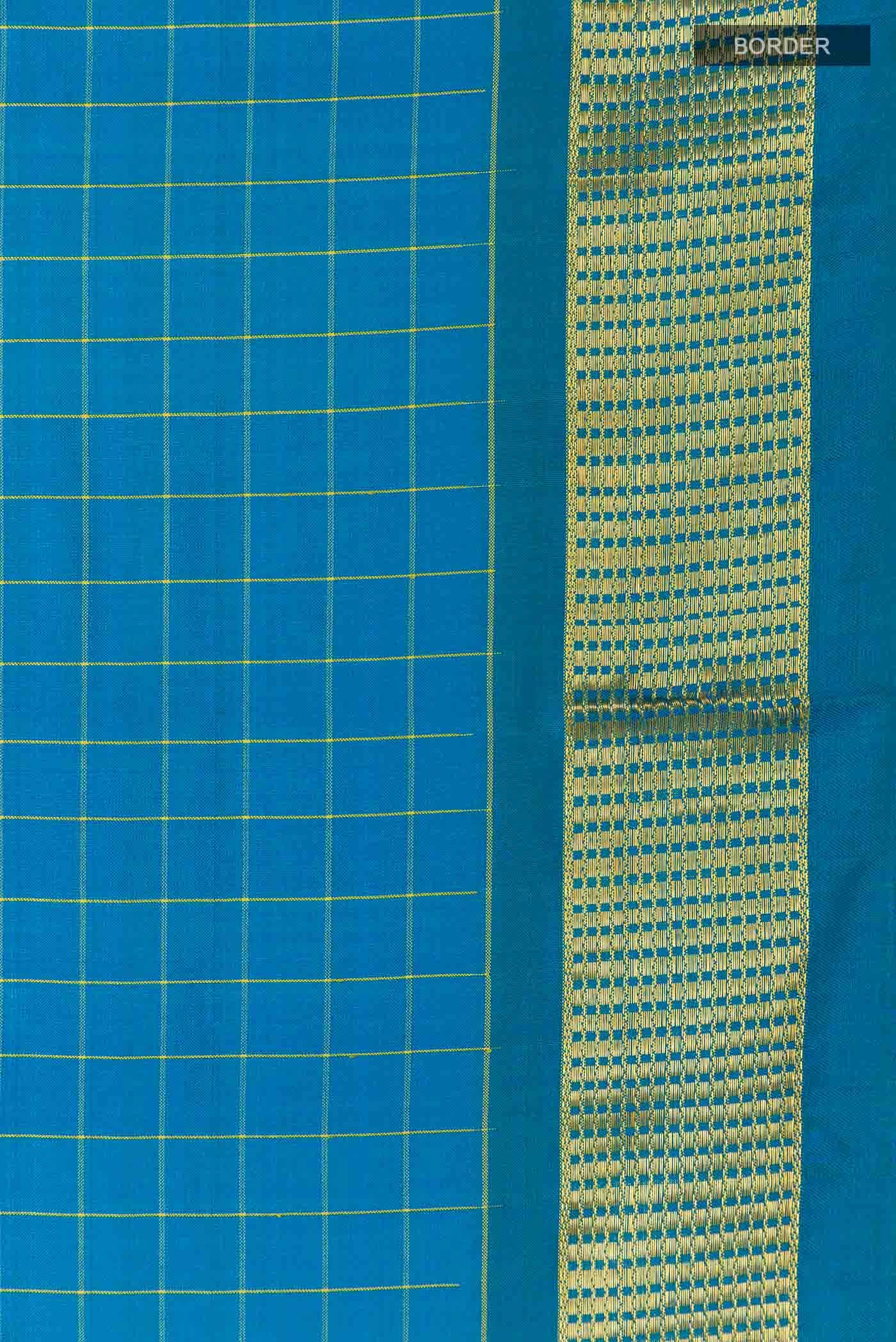 Blue Kanchipuram Silk Nine Yards Saree