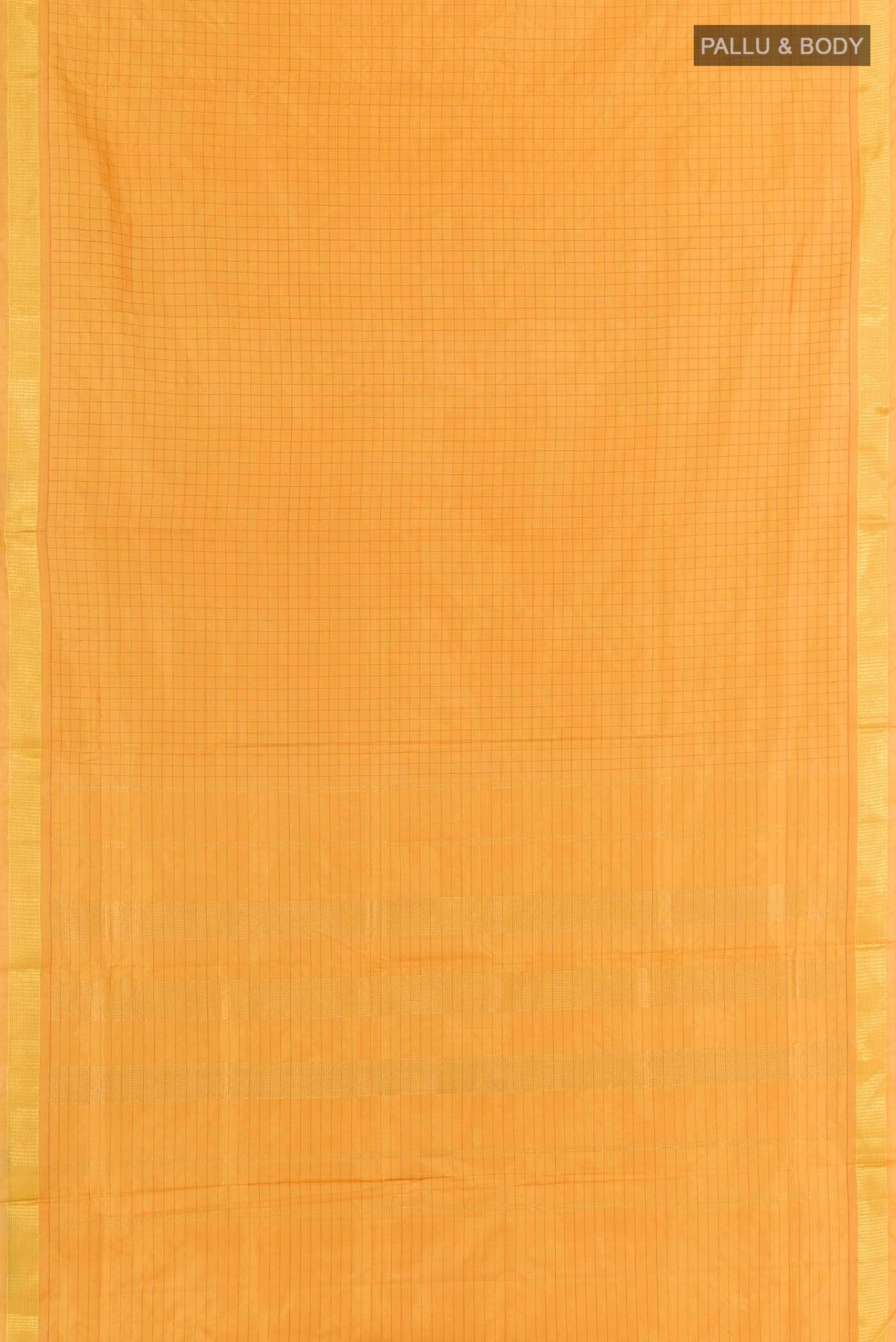 Yellow Kanchipuram Silk Nine Yards Saree