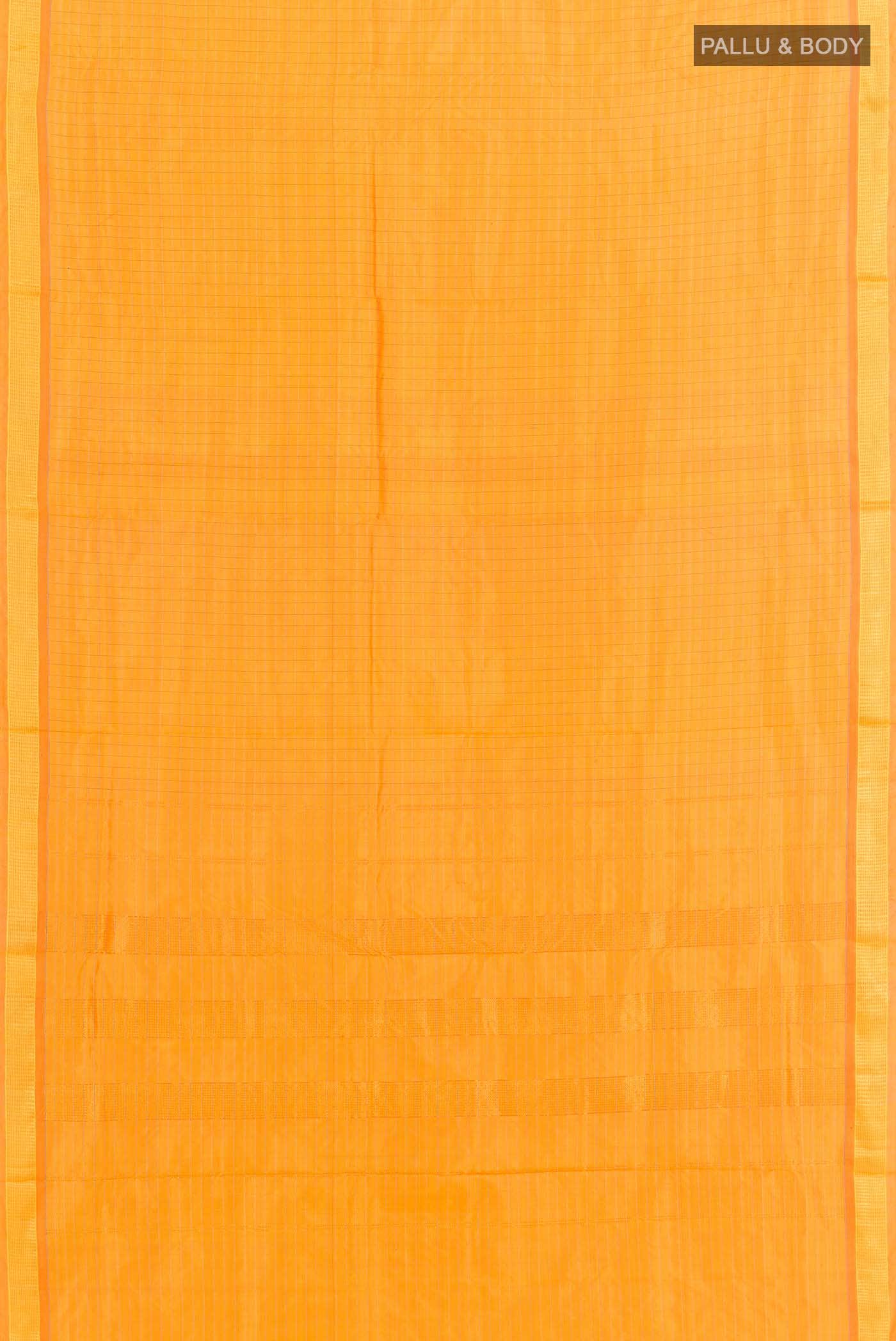 Mustard Kanchipuram Silk Nine Yards Saree
