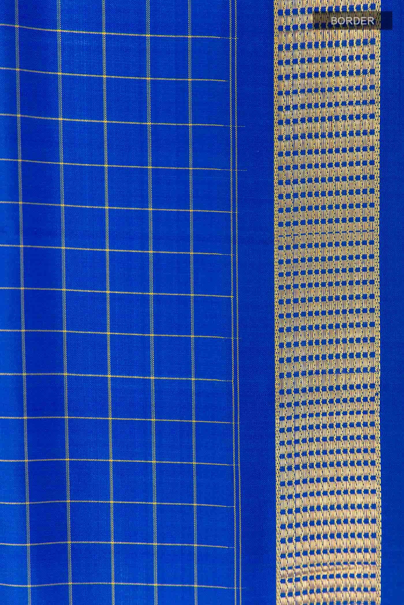 Blue Kanchipuram Silk Nine Yards Saree
