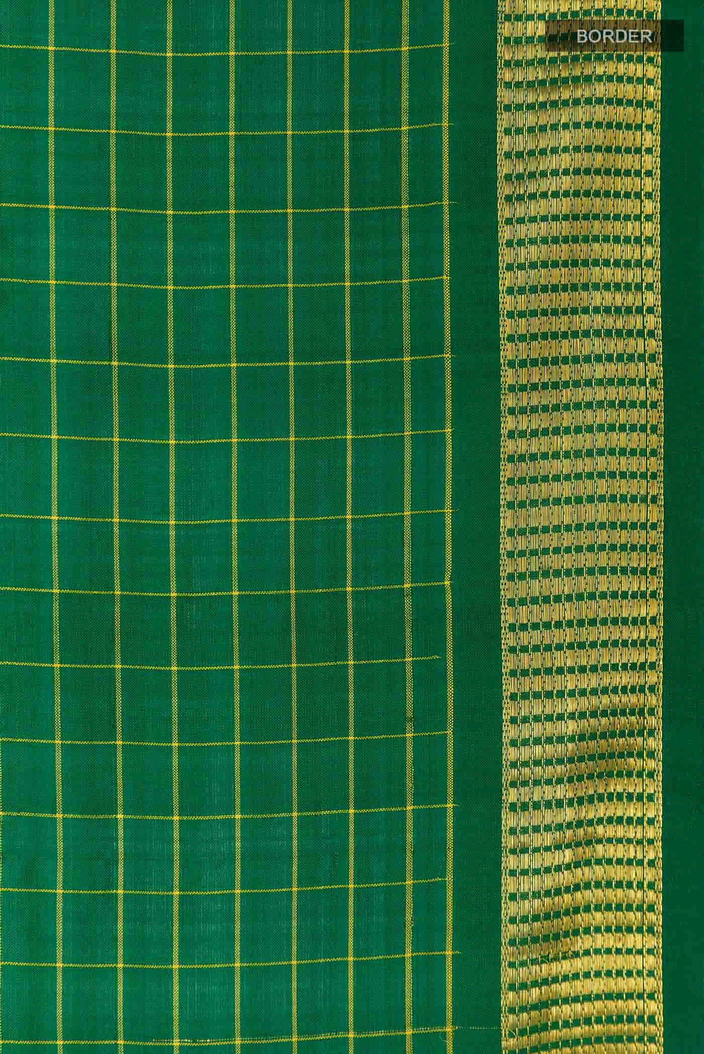 Green Kanchipuram Silk Nine Yards Saree
