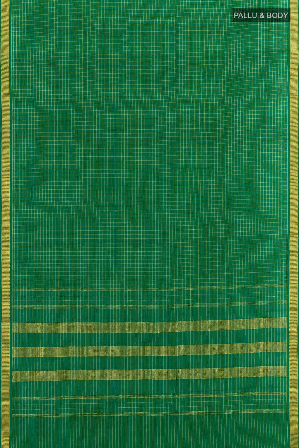Green Kanchipuram Silk Nine Yards Saree