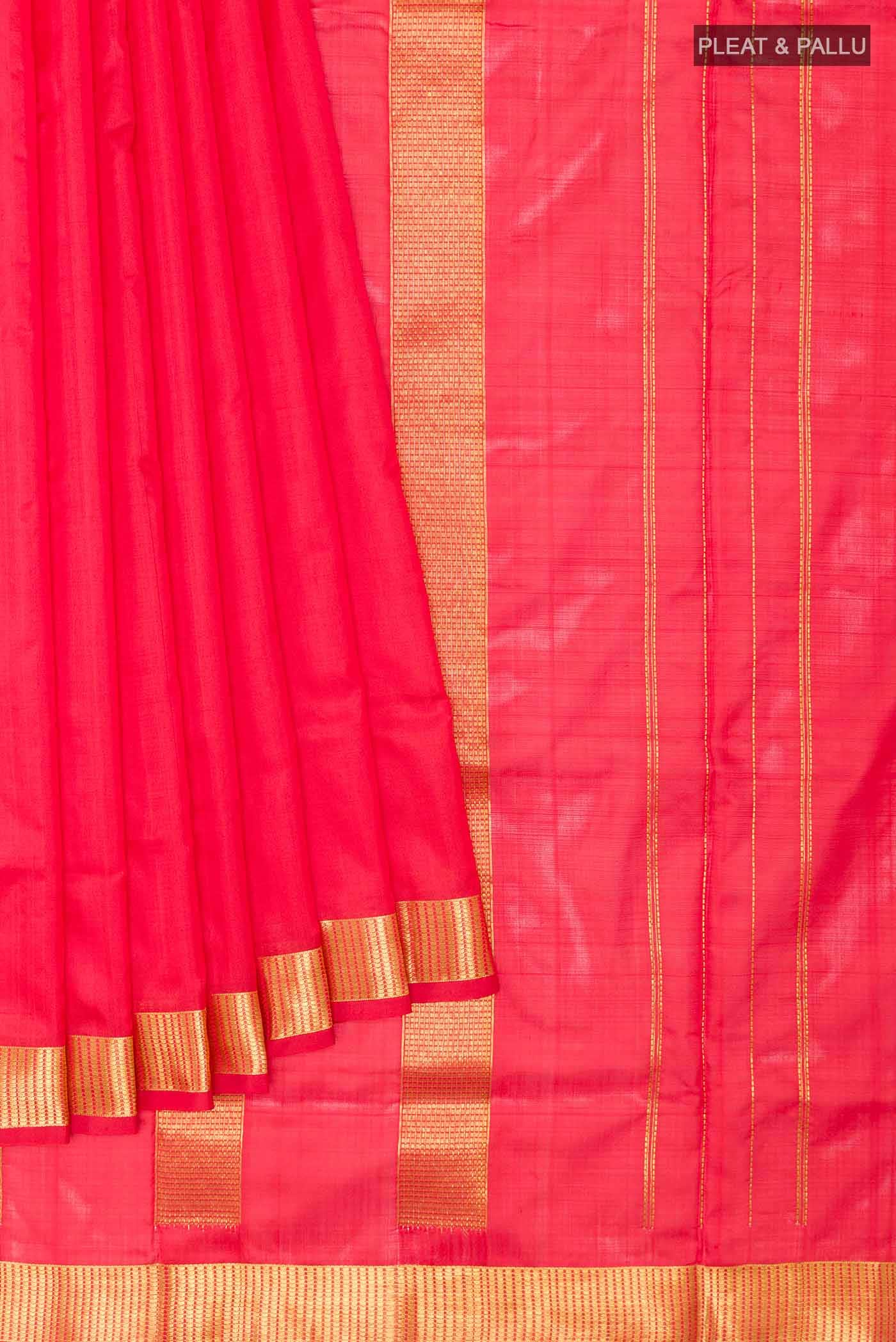 Red Kanchipuram Silk Nine Yards Saree