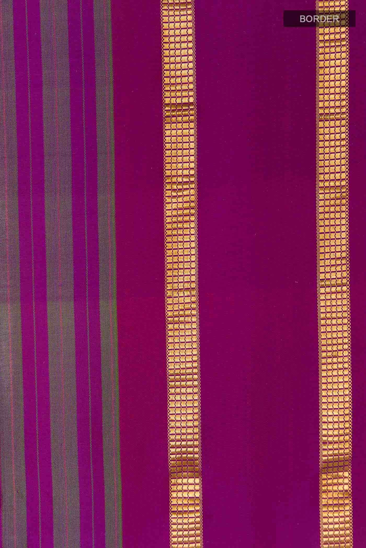 Purple Kanchipuram Silk Nine Yards Saree