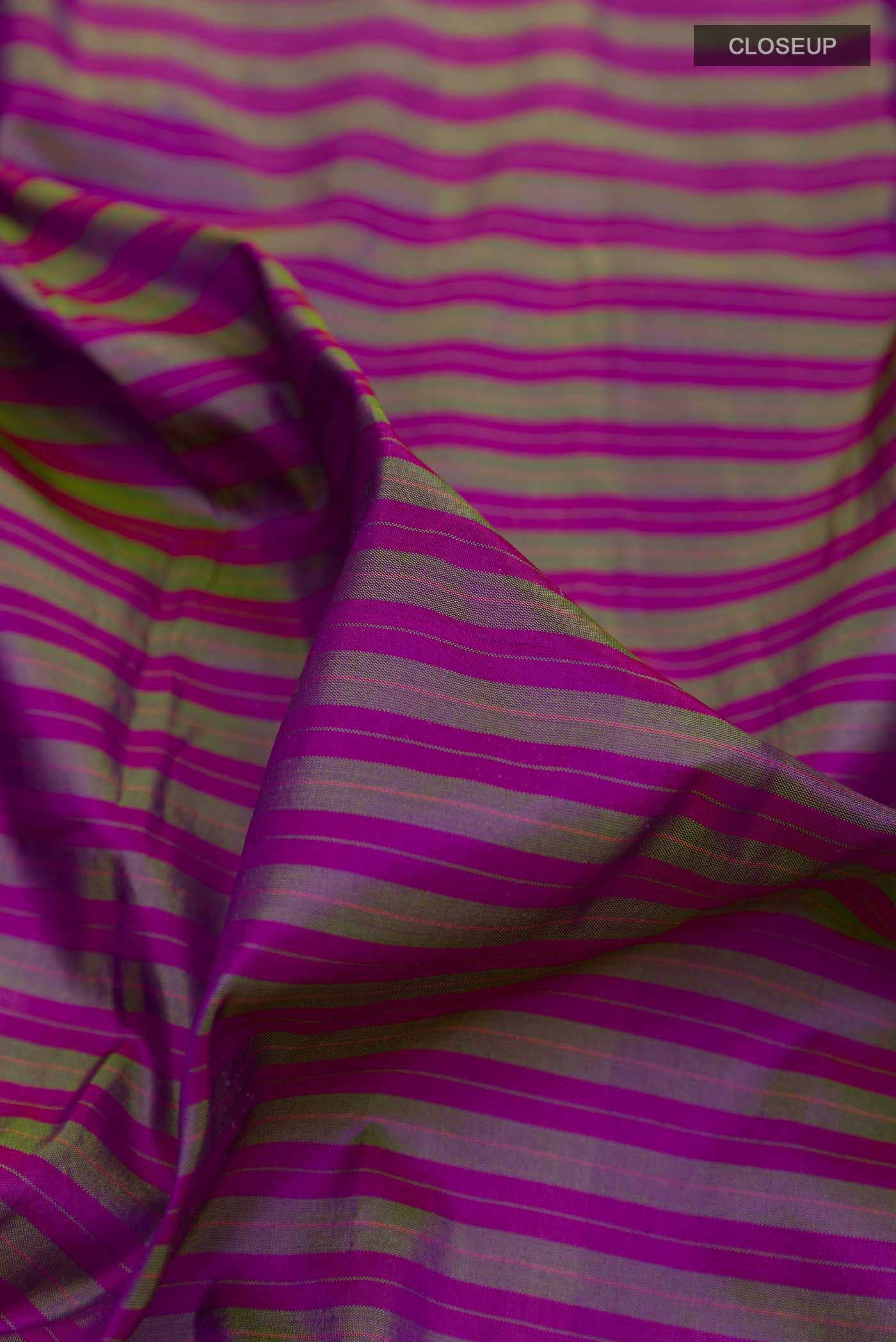 Purple Kanchipuram Silk Nine Yards Saree