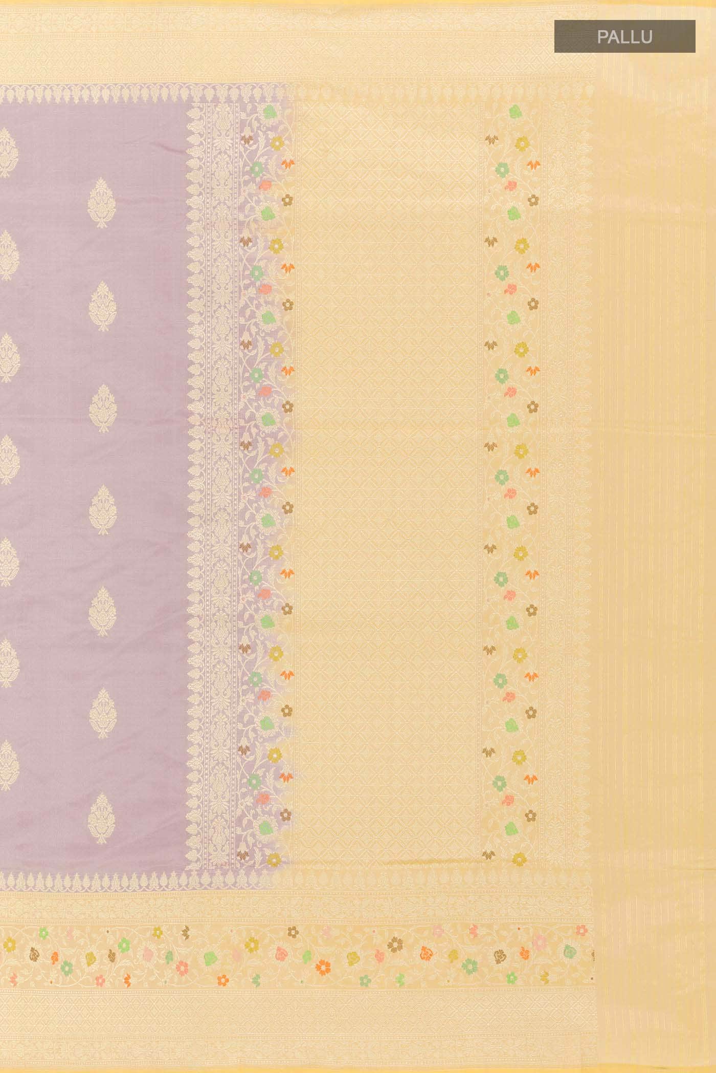 Lavender Banarasi Silk Saree